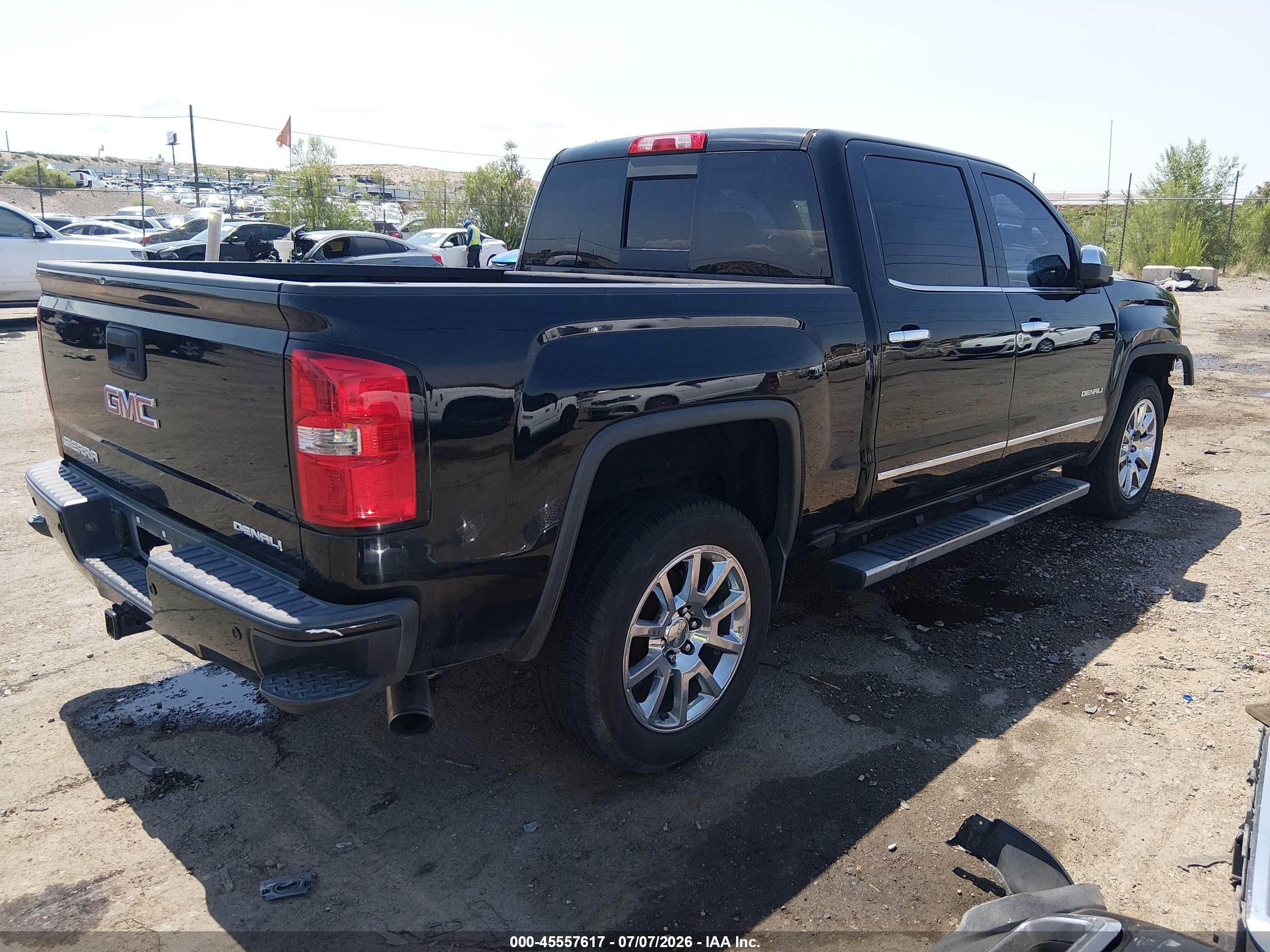 2015 Gmc Sierra 1500 Denali Black vin: 3GTU2WEC8FG143204