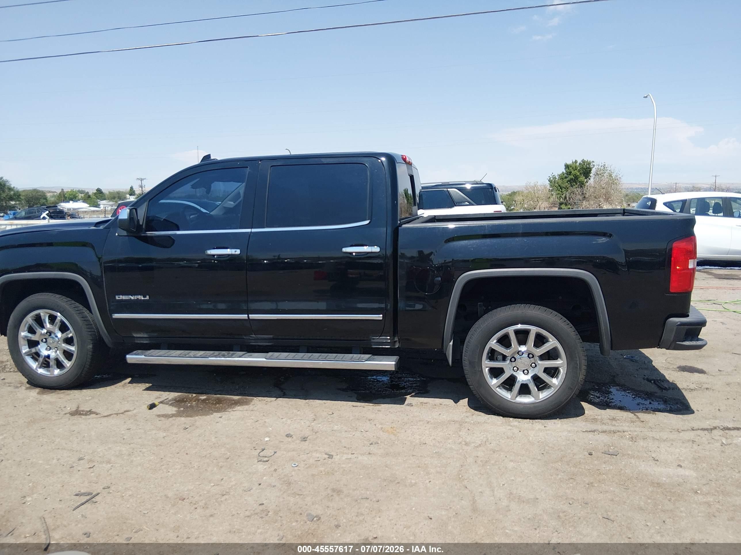2015 Gmc Sierra 1500 Denali Black vin: 3GTU2WEC8FG143204