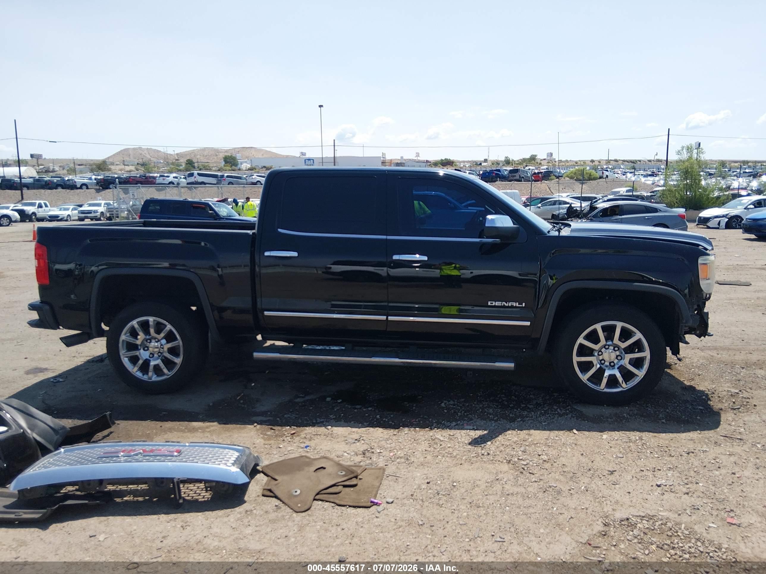 2015 Gmc Sierra 1500 Denali Black vin: 3GTU2WEC8FG143204