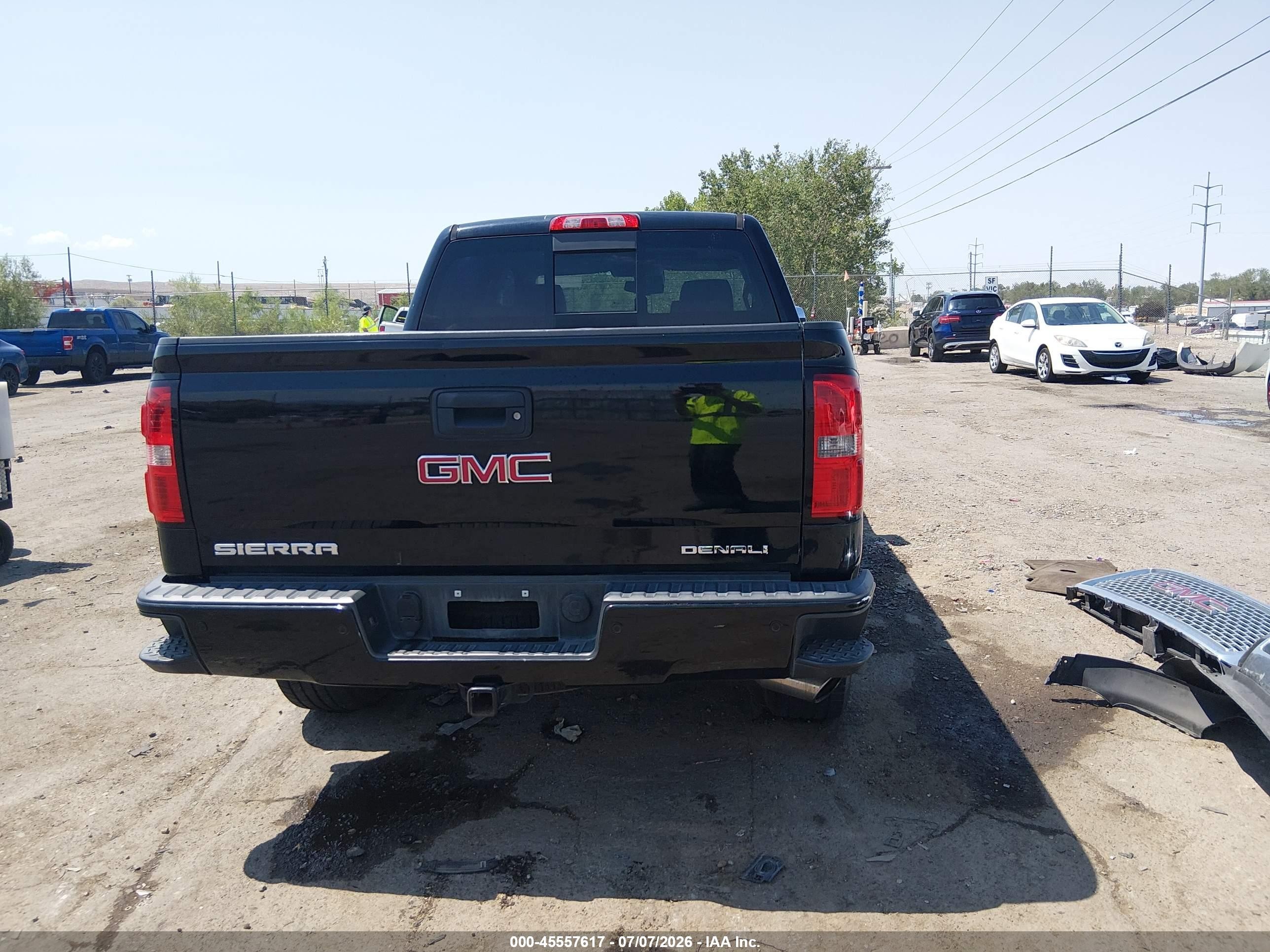 2015 Gmc Sierra 1500 Denali Black vin: 3GTU2WEC8FG143204