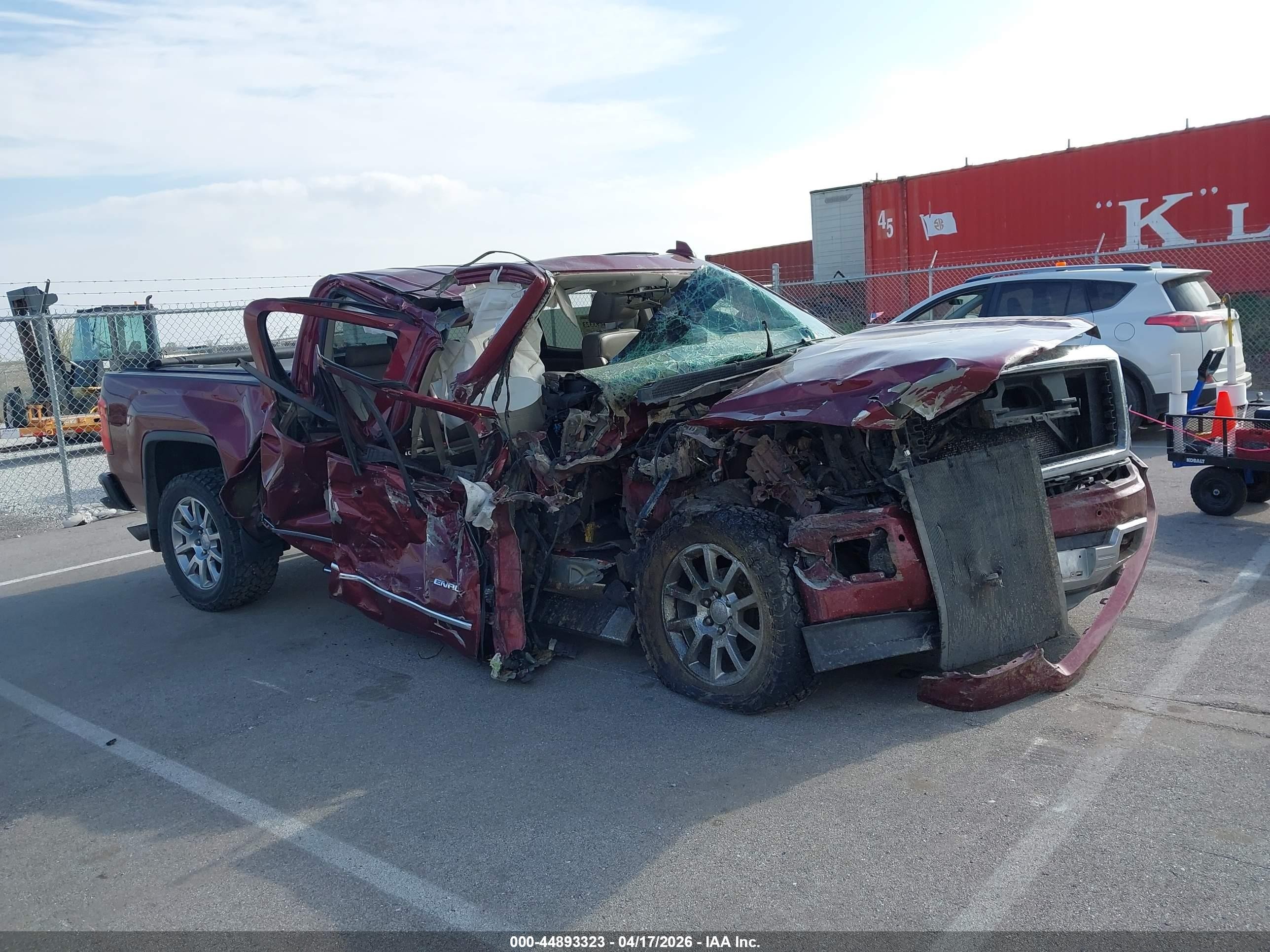 2015 Gmc Sierra 1500 Denali Red vin: 3GTU2WEC8FG198851