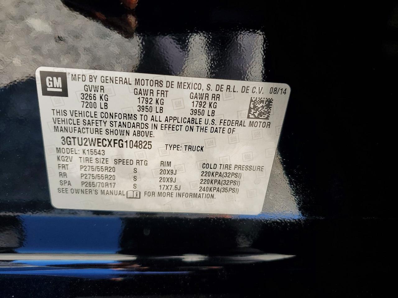2015 Gmc Sierra K1500 Denali Black vin: 3GTU2WECXFG104825