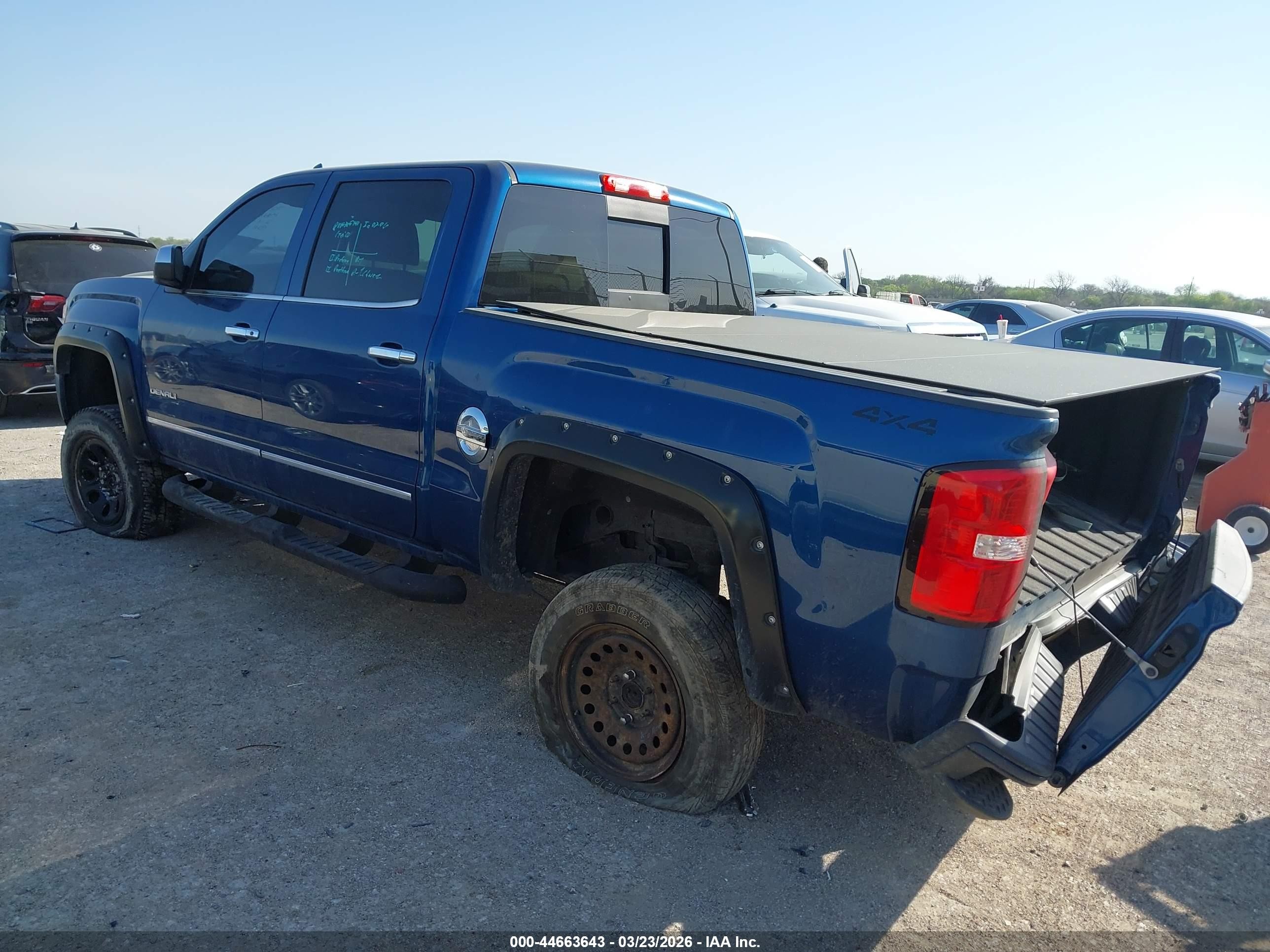 2015 Gmc Sierra 1500 Denali Blue vin: 3GTU2WECXFG215245