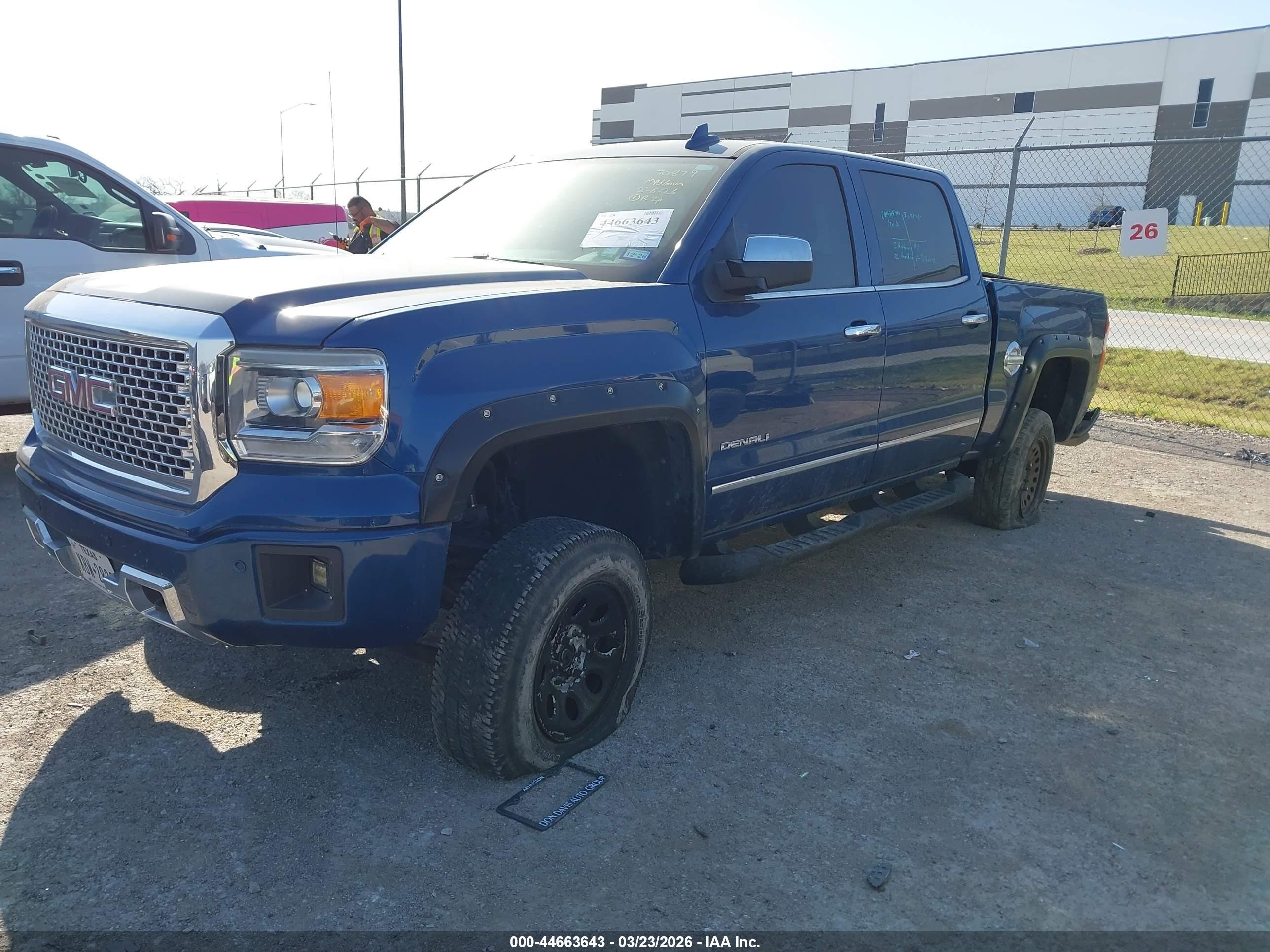 2015 Gmc Sierra 1500 Denali Blue vin: 3GTU2WECXFG215245