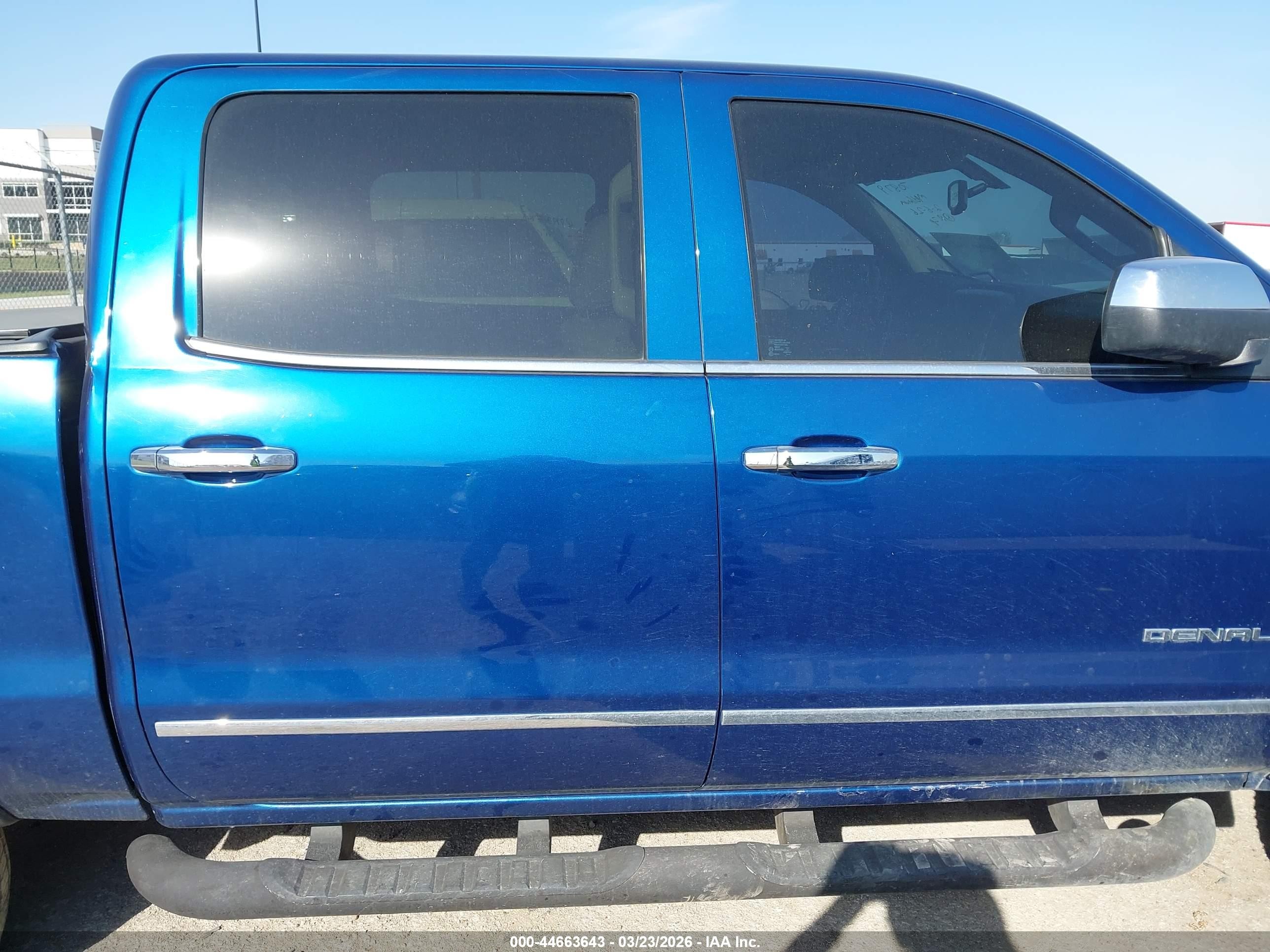 2015 Gmc Sierra 1500 Denali Blue vin: 3GTU2WECXFG215245