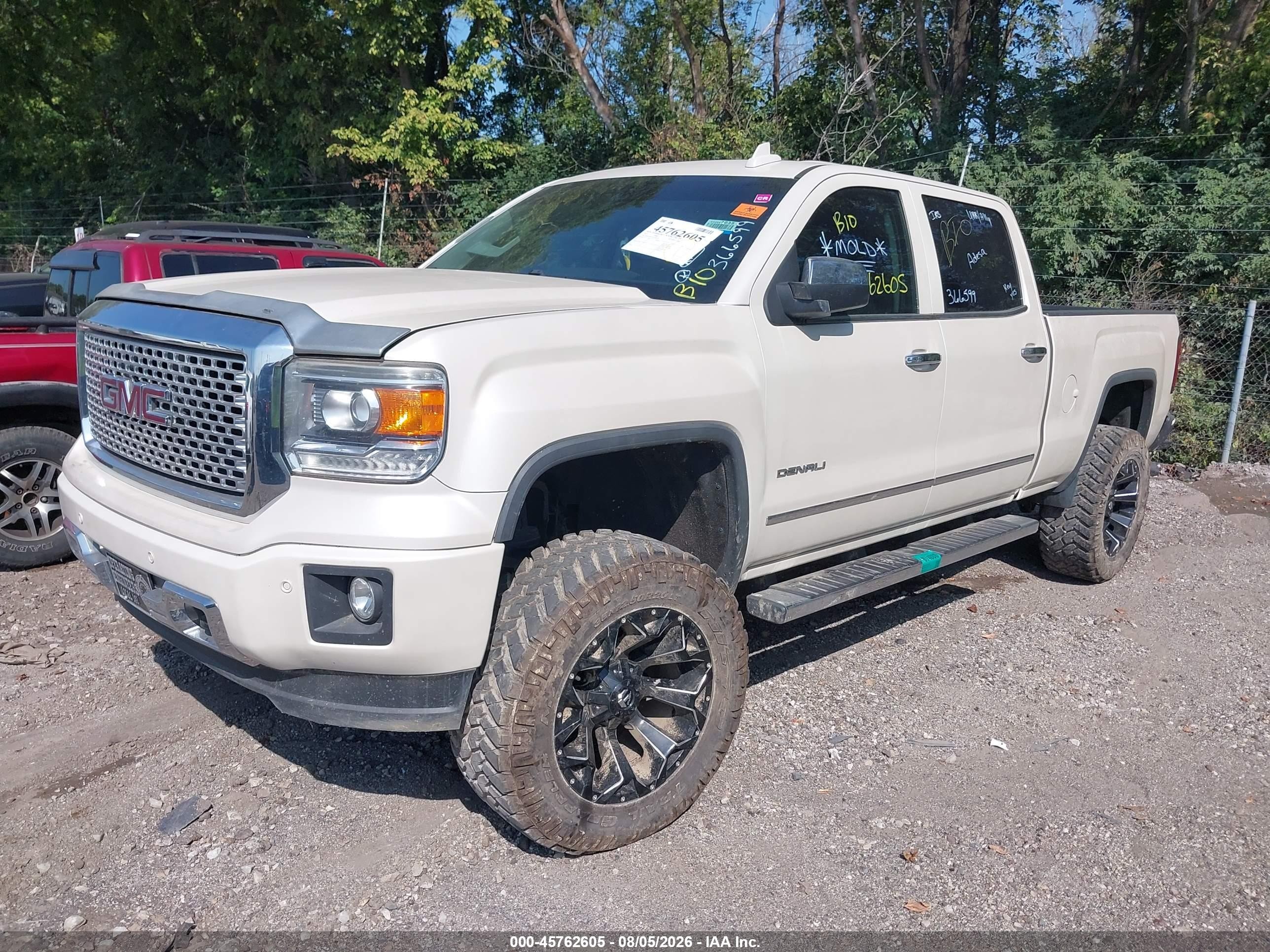 2015 Gmc Sierra 1500 Denali White vin: 3GTU2WECXFG366599