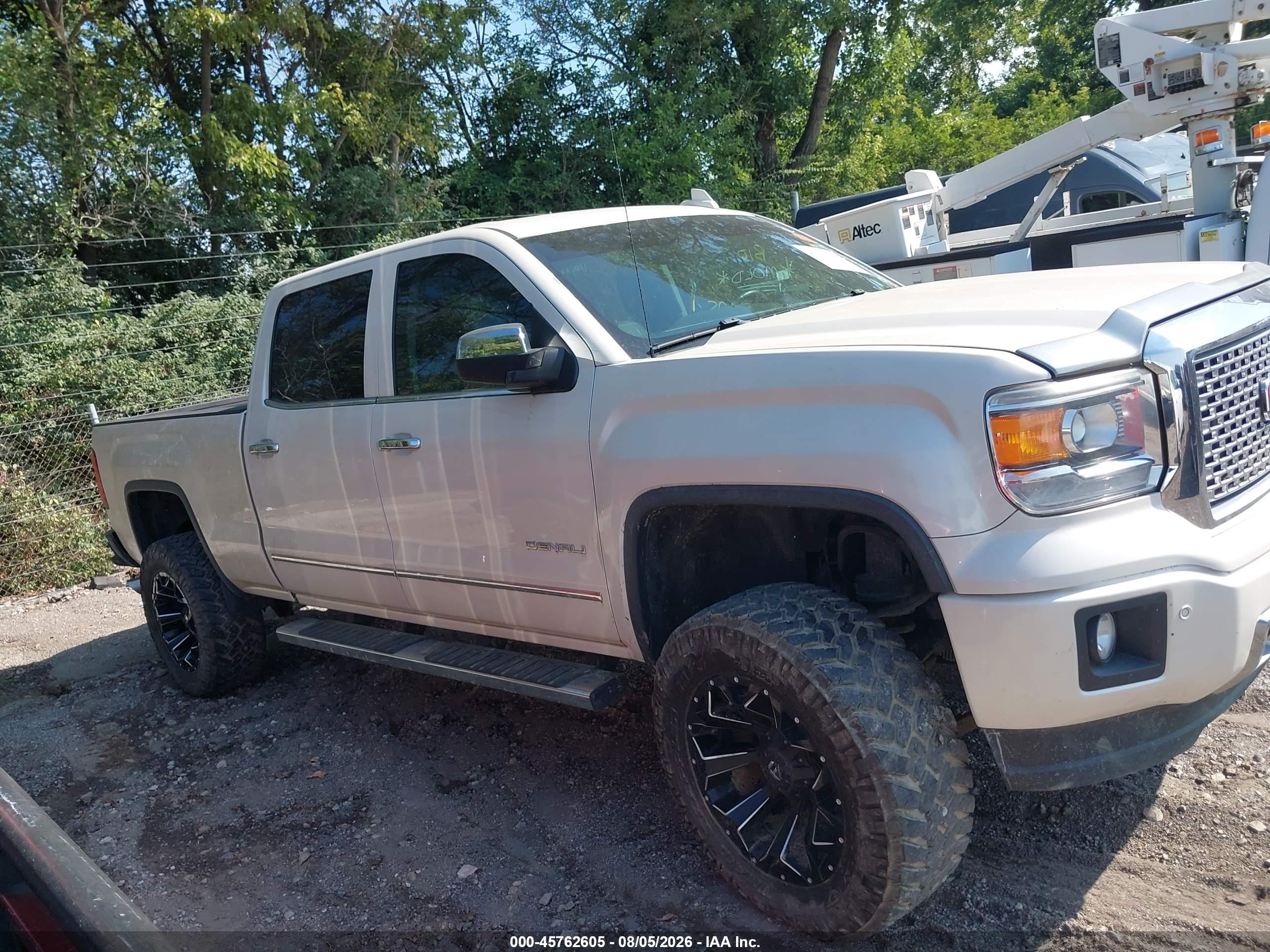 2015 Gmc Sierra 1500 Denali White vin: 3GTU2WECXFG366599