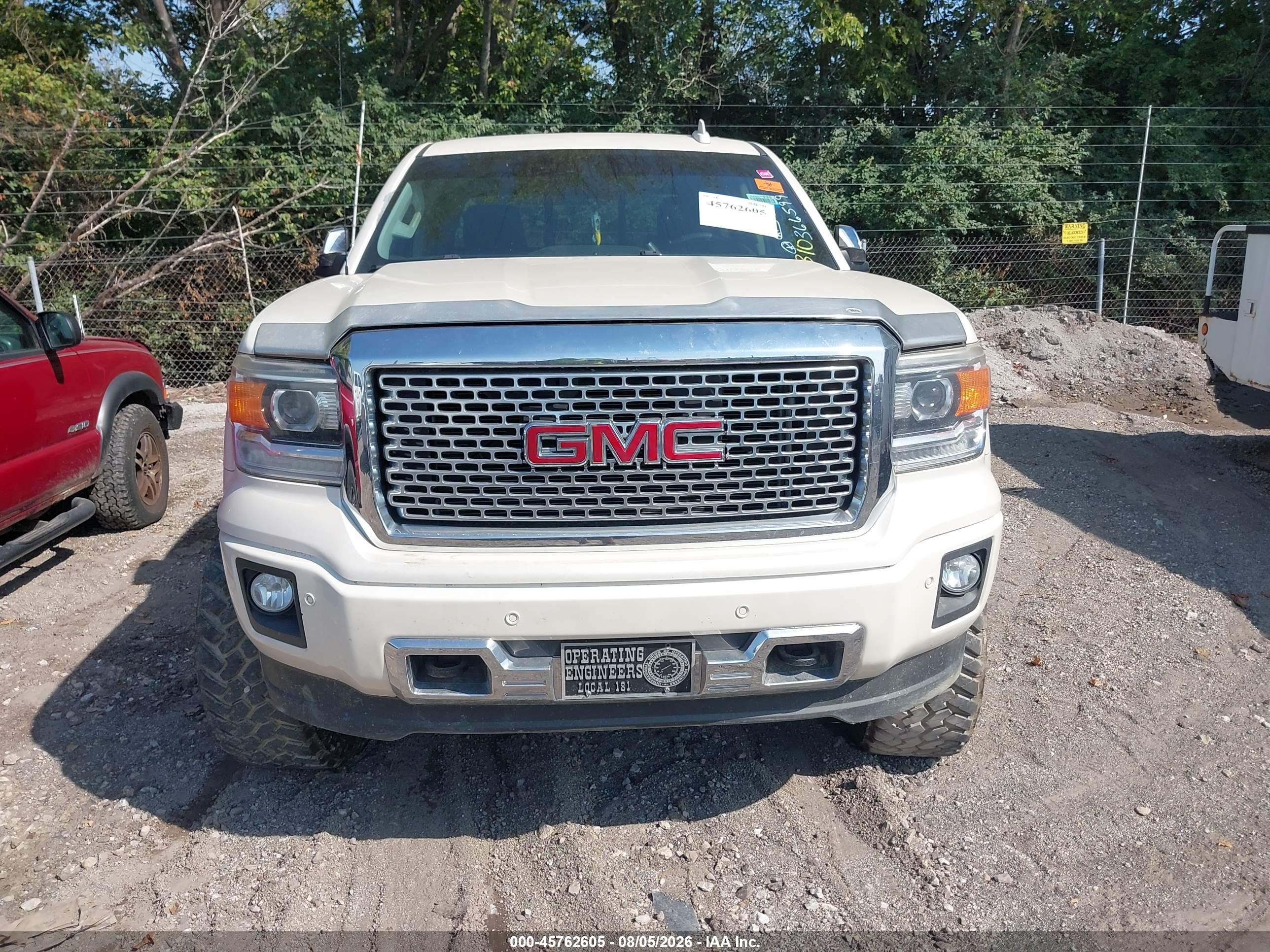 2015 Gmc Sierra 1500 Denali White vin: 3GTU2WECXFG366599