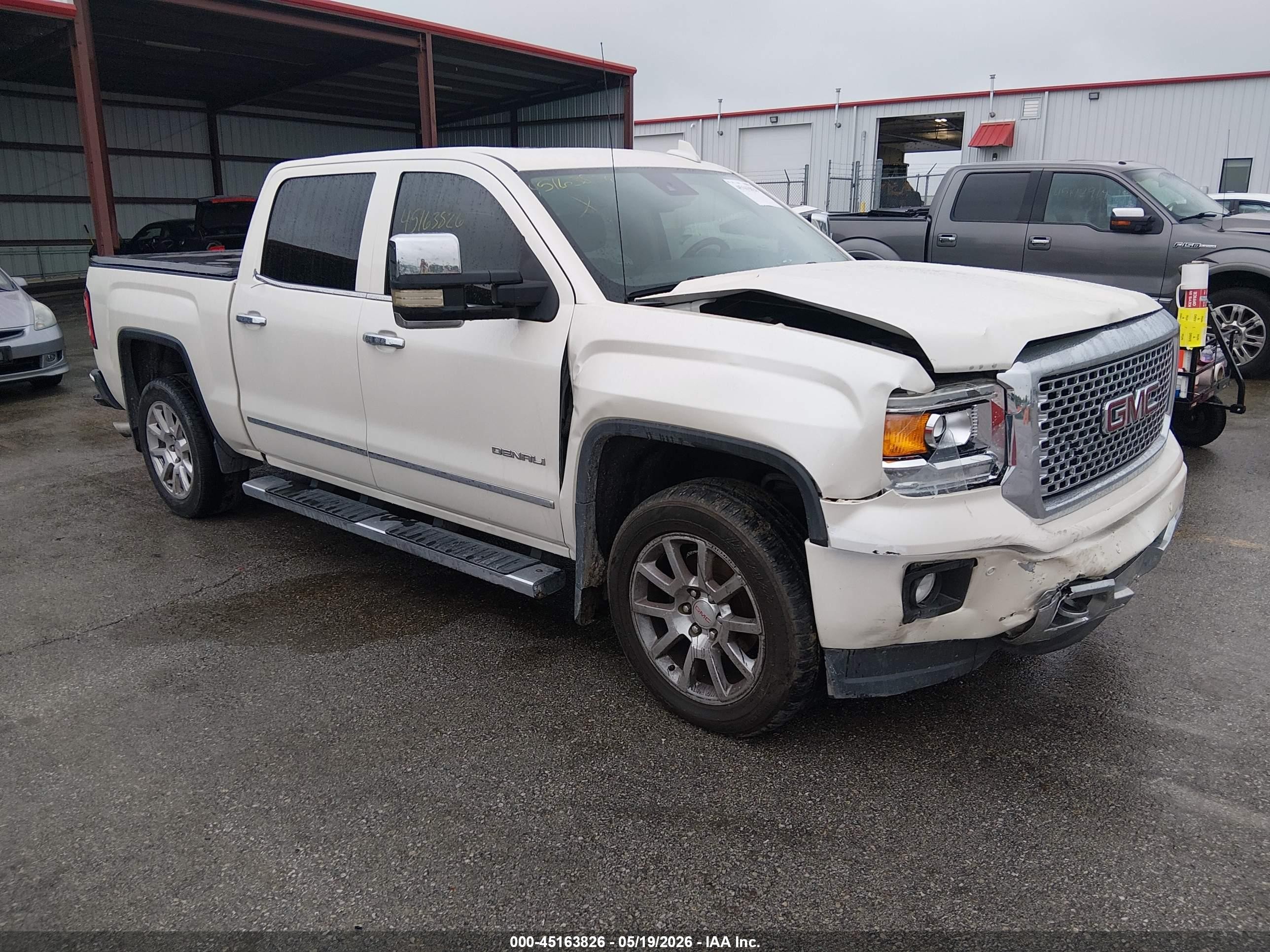 2015 Gmc Sierra 1500 Denali White vin: 3GTU2WEJ0FG353777