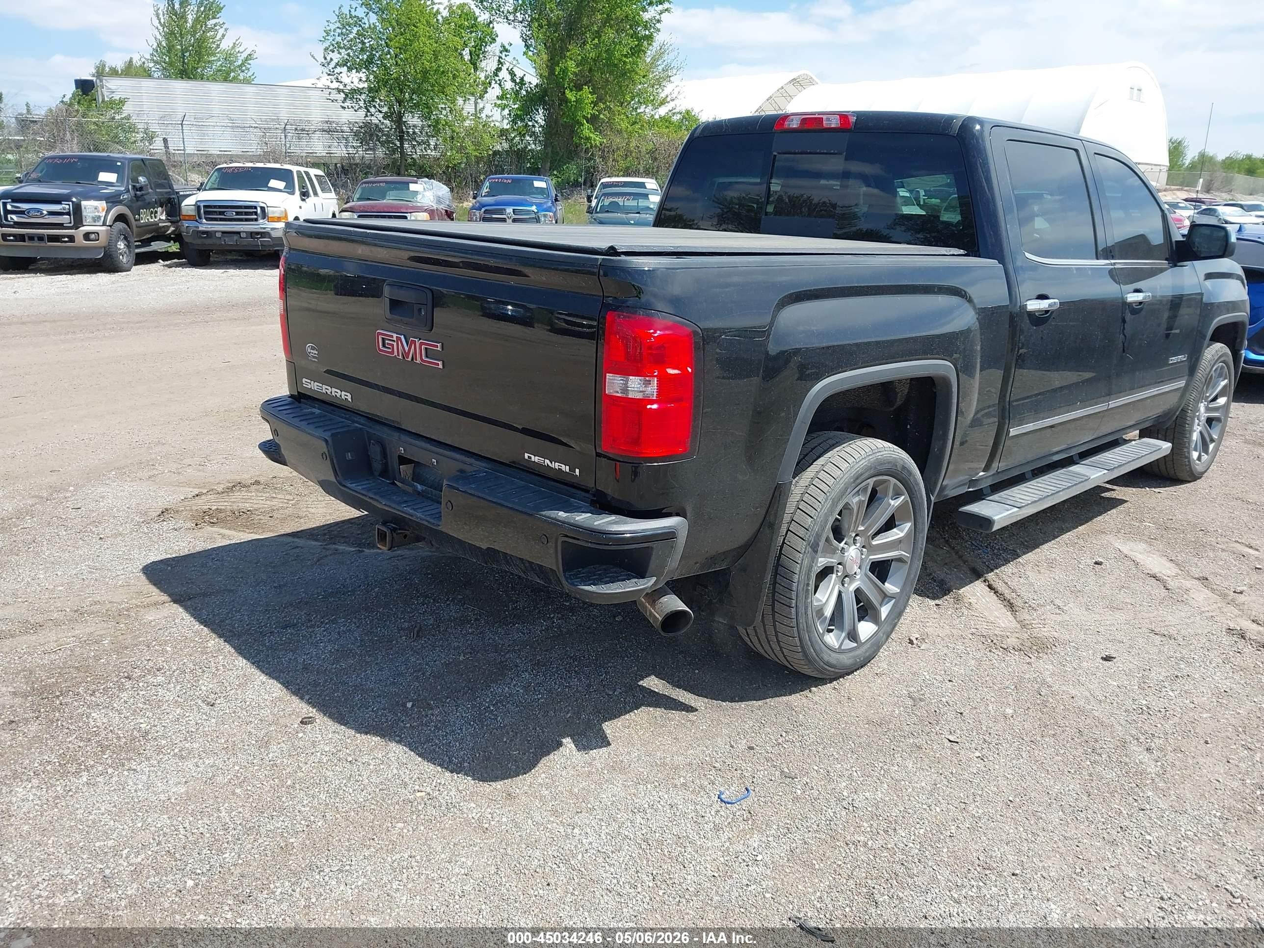 2015 Gmc Sierra 1500 Denali Black vin: 3GTU2WEJ1FG304197