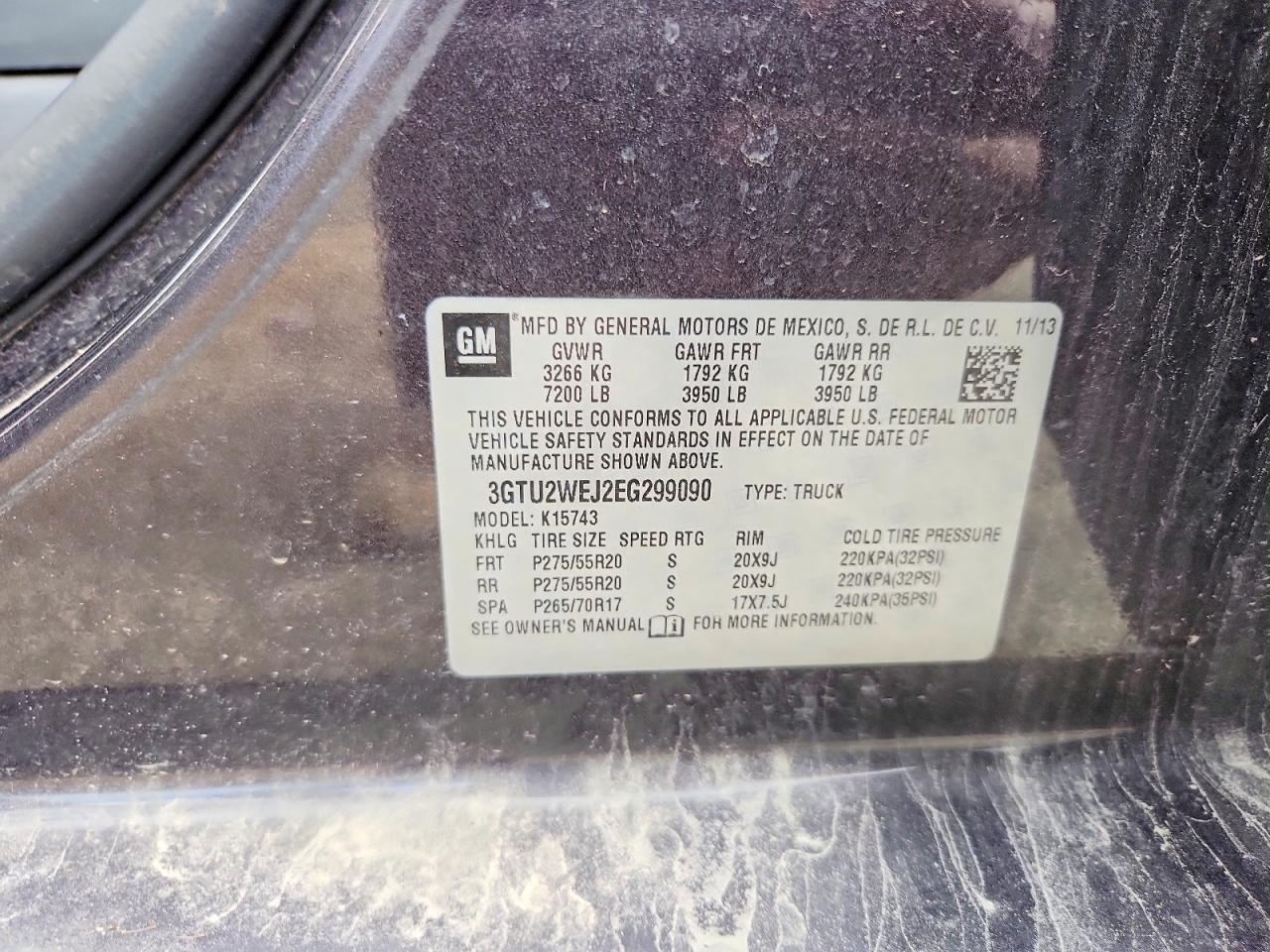 2014 Gmc Sierra K1500 Denali Gray vin: 3GTU2WEJ2EG299090