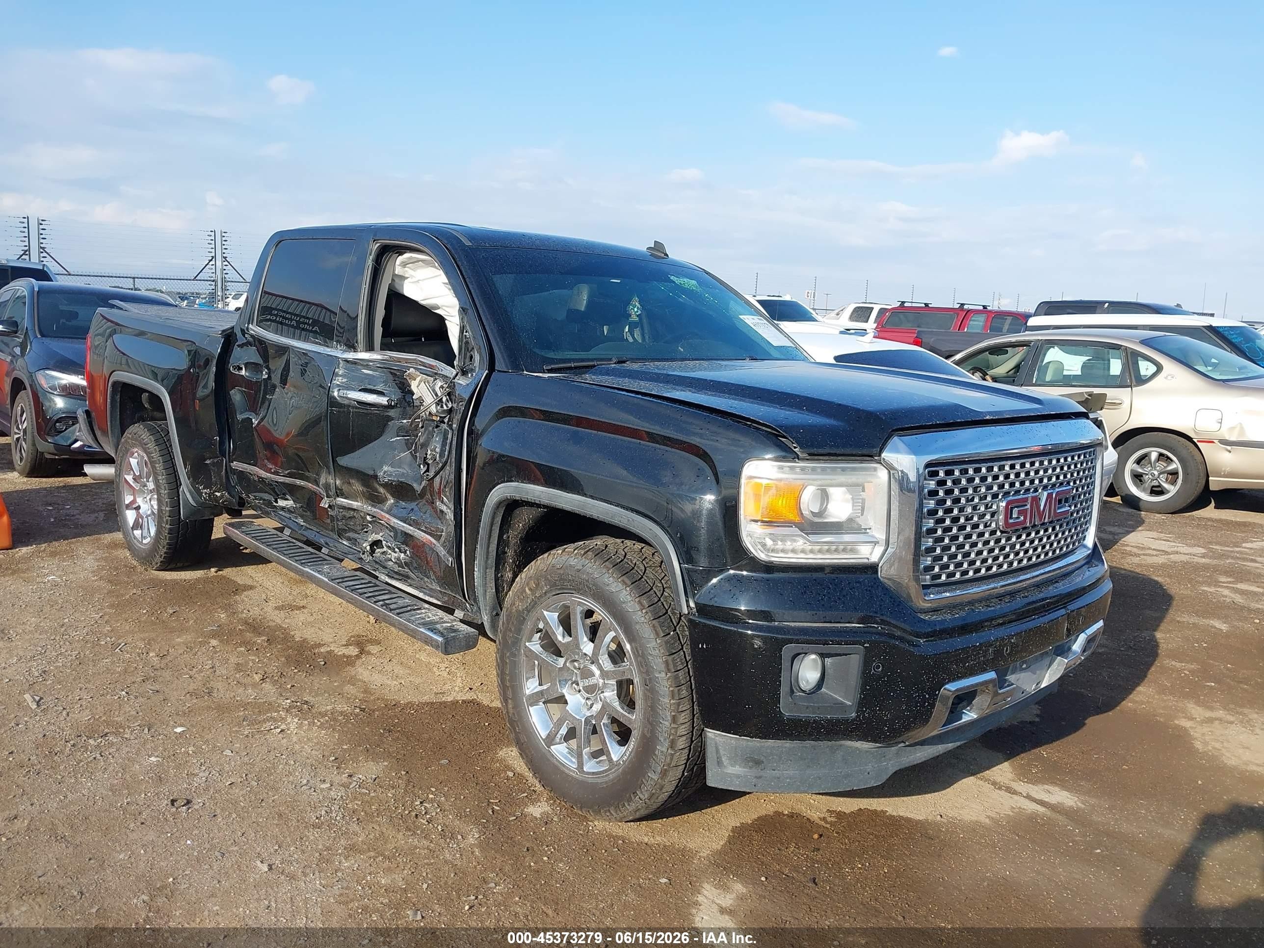 2014 Gmc Sierra 1500 Denali Black vin: 3GTU2WEJ3EG525735