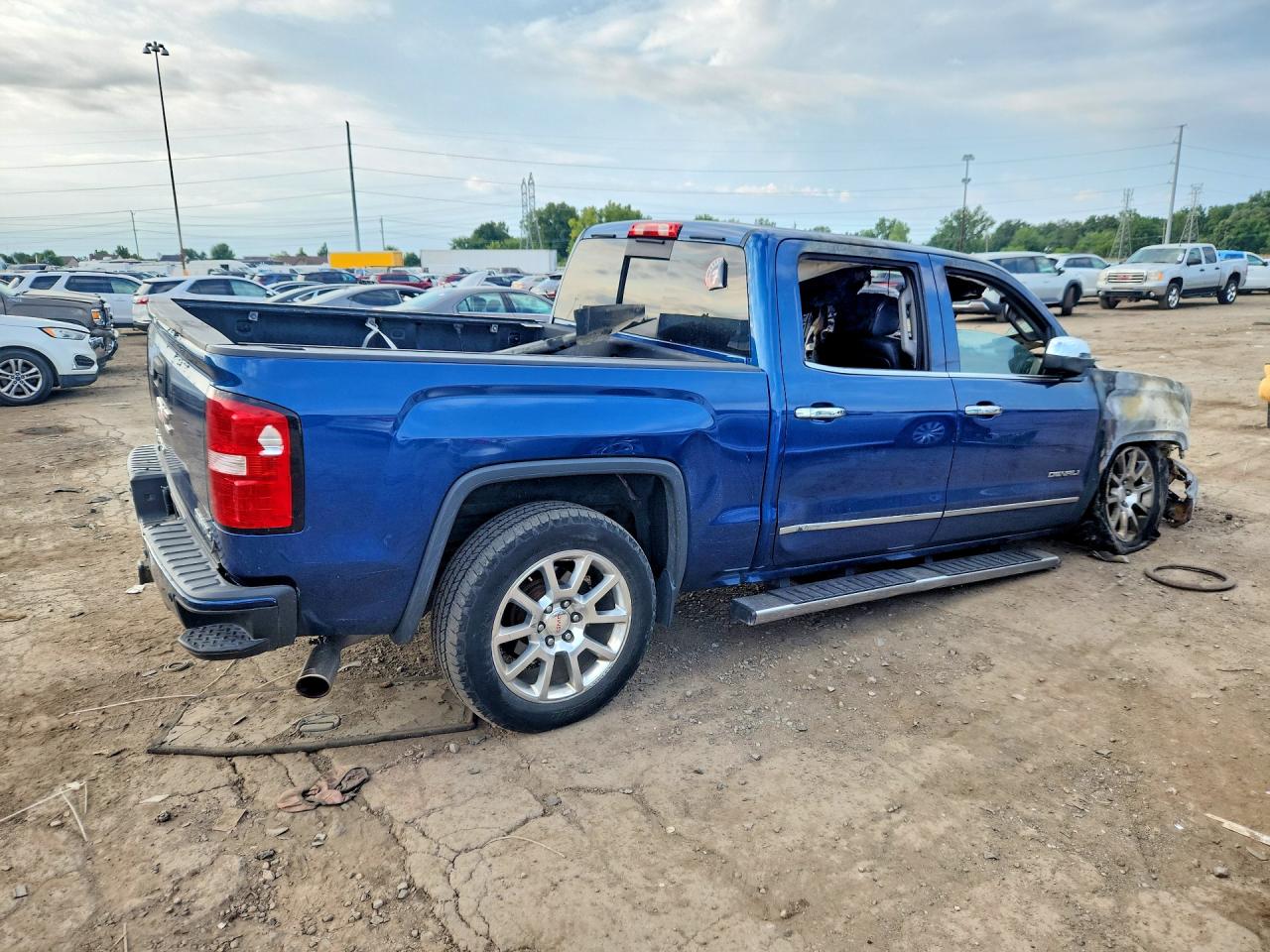 2015 Gmc Sierra K1500 Denali Синий vin: 3GTU2WEJ4FG350235