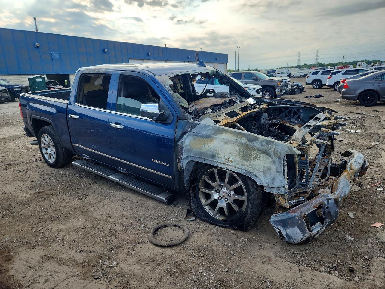 2015 Gmc Sierra K1500 Denali Синий vin: 3GTU2WEJ4FG350235