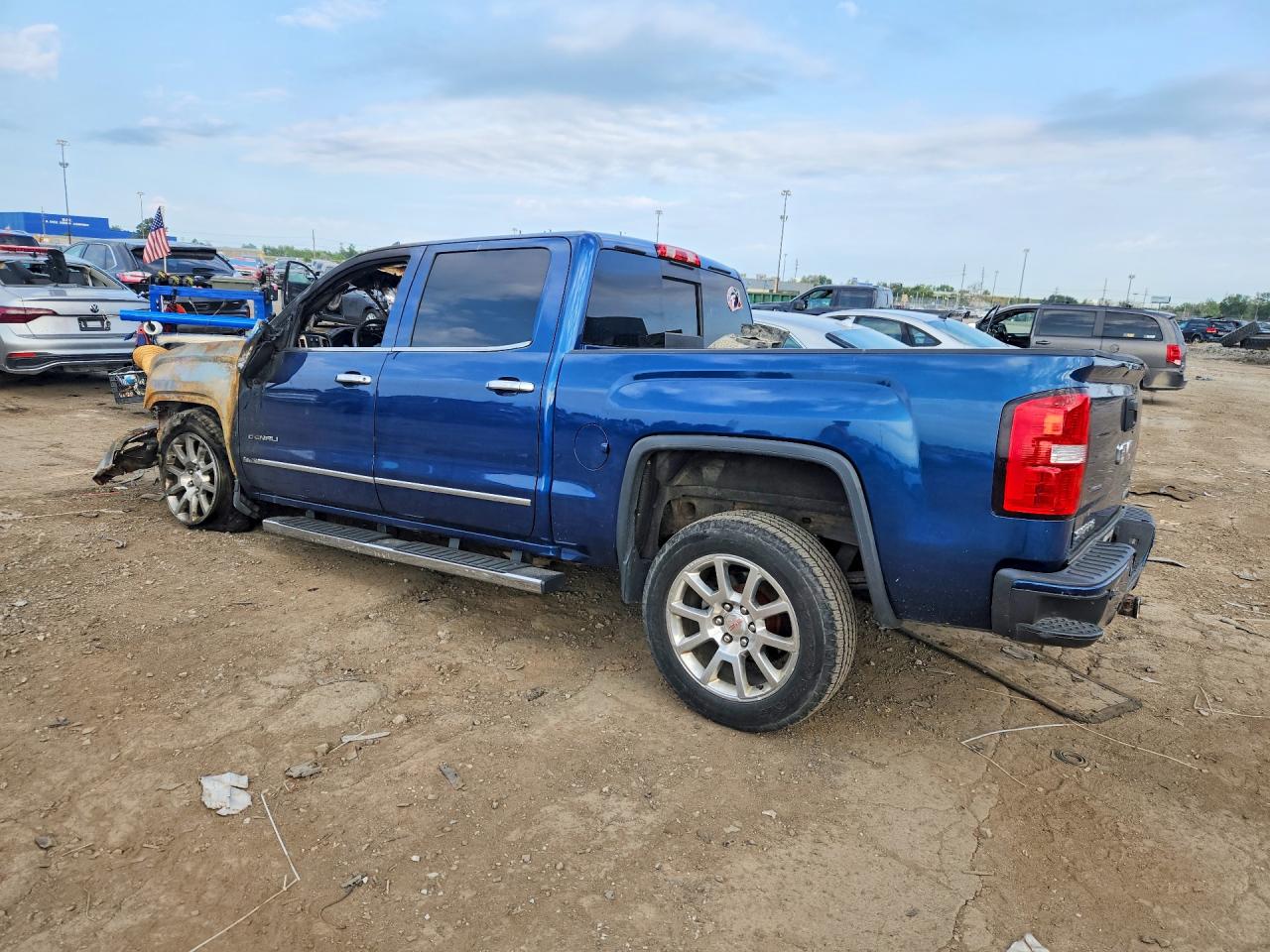 2015 Gmc Sierra K1500 Denali Синий vin: 3GTU2WEJ4FG350235