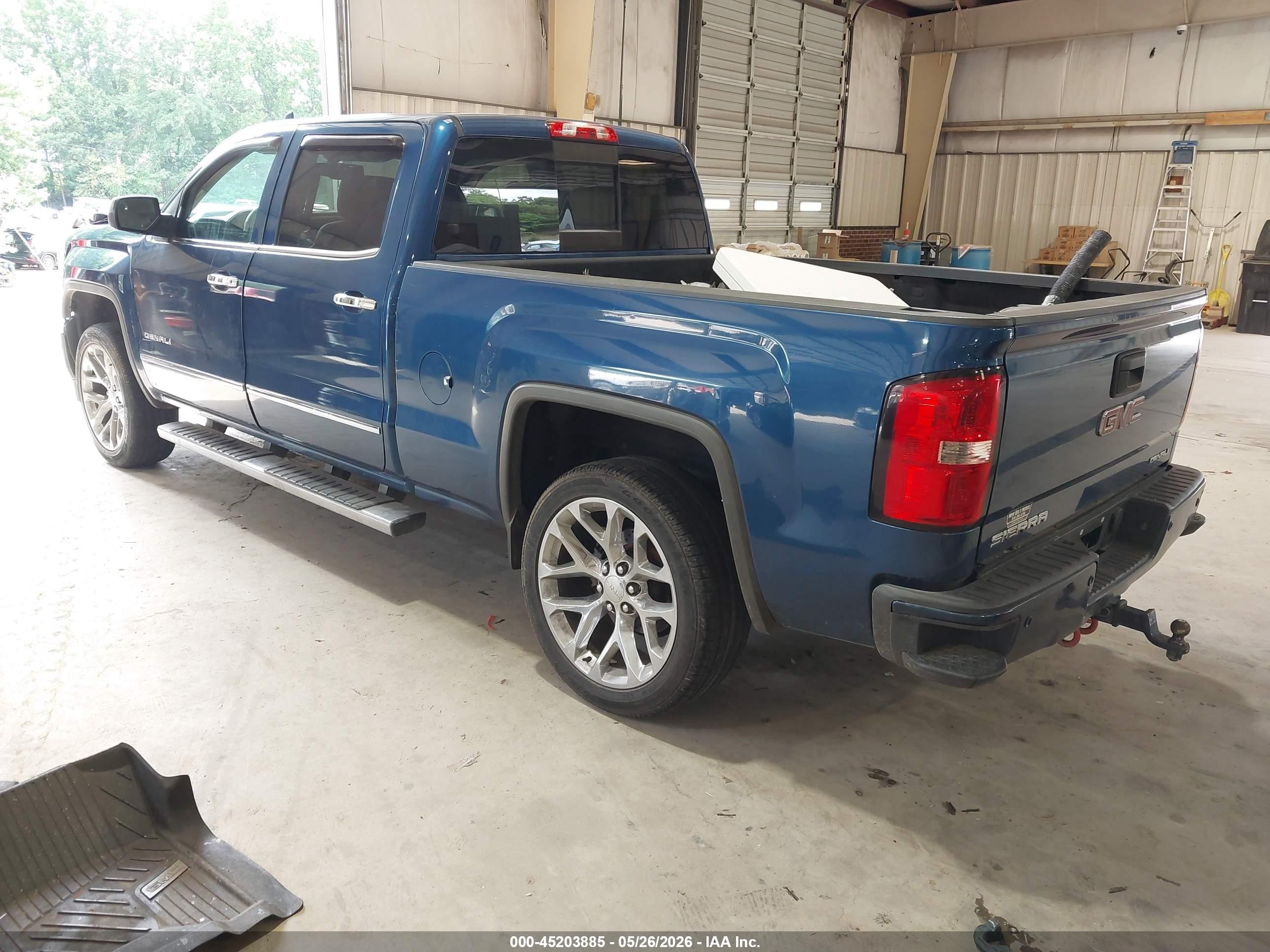 2015 Gmc Sierra 1500 Denali Blue vin: 3GTU2WEJ5FG401094