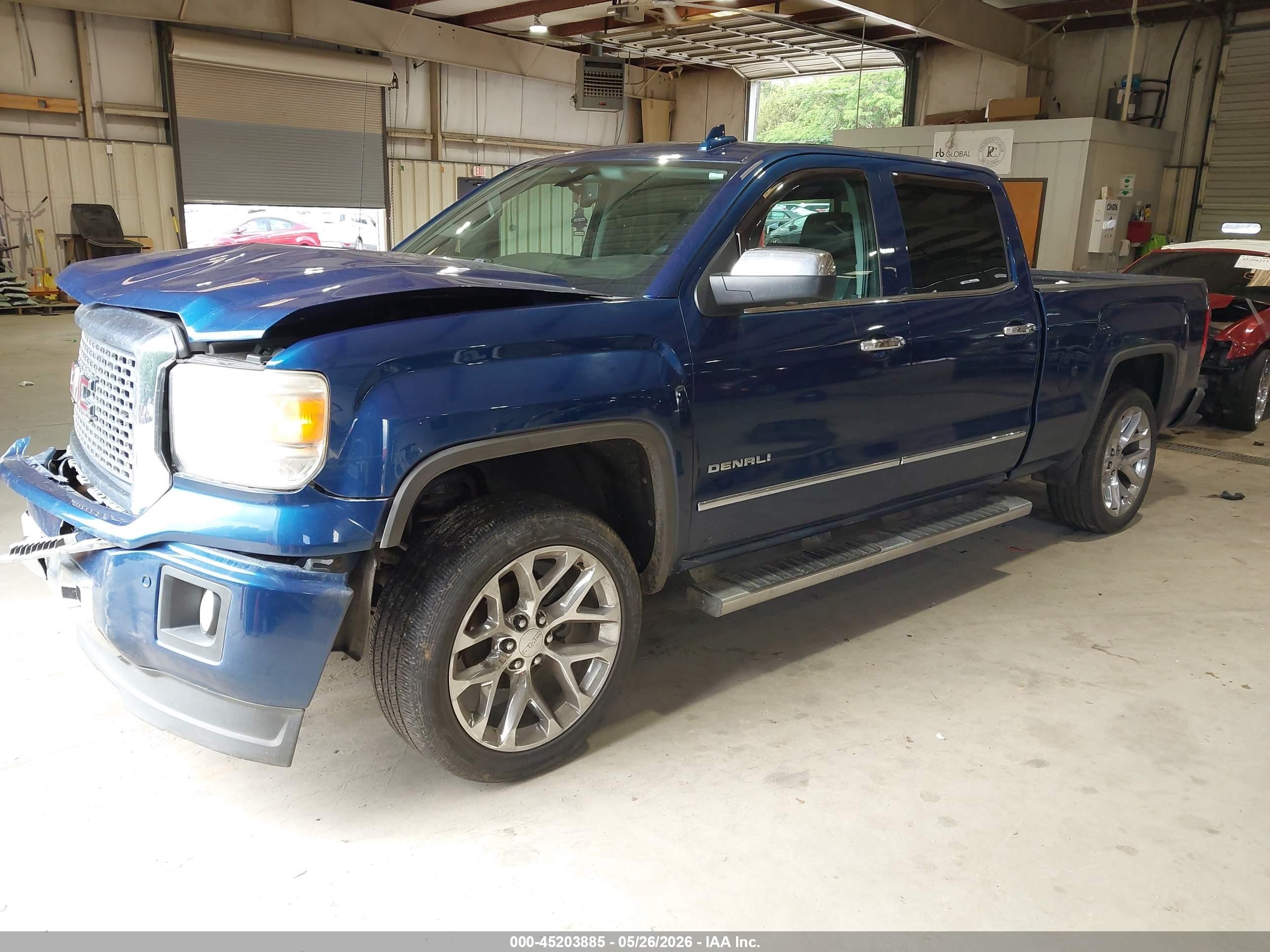 2015 Gmc Sierra 1500 Denali Blue vin: 3GTU2WEJ5FG401094