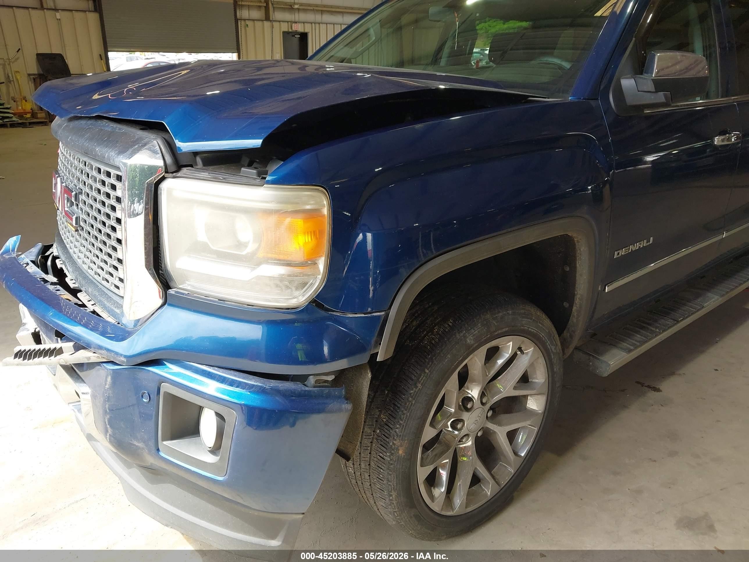 2015 Gmc Sierra 1500 Denali Blue vin: 3GTU2WEJ5FG401094