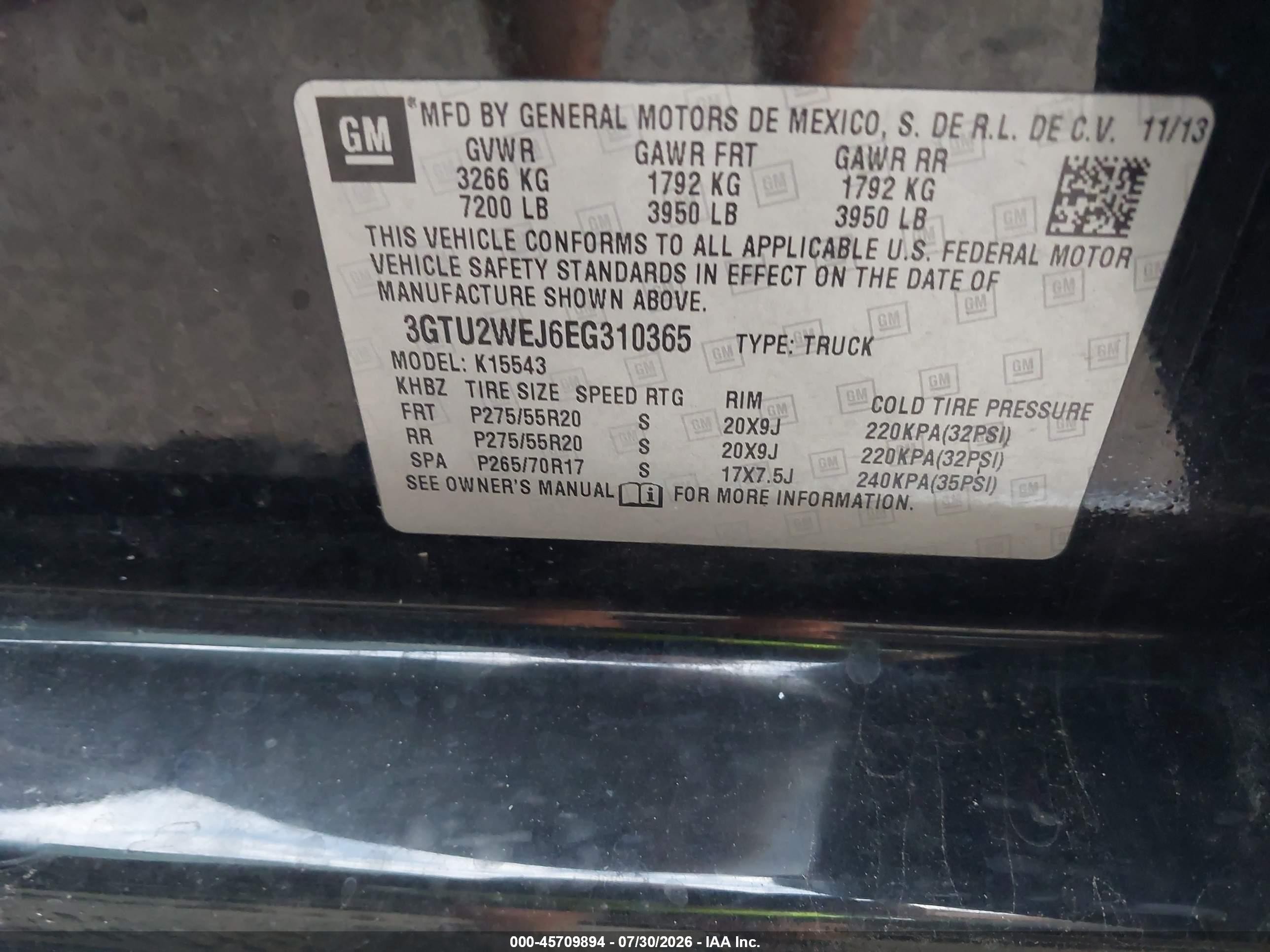 2014 Gmc Sierra 1500 Denali Черный vin: 3GTU2WEJ6EG310365