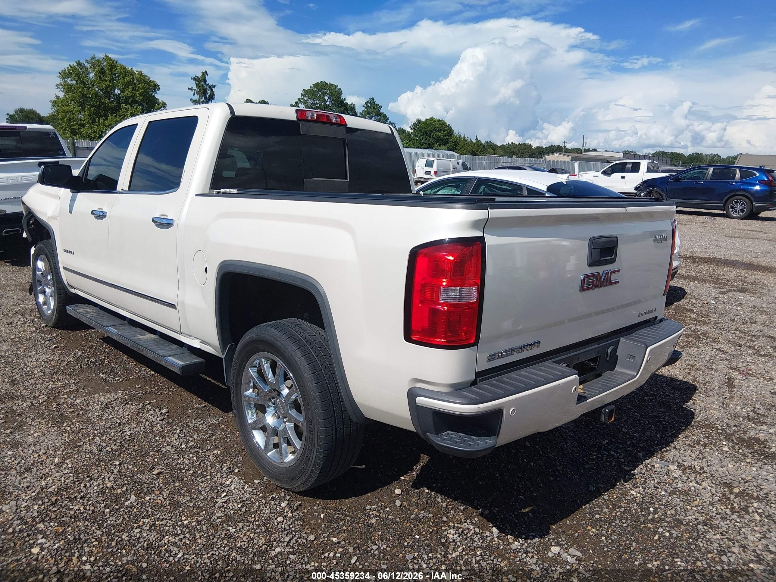 2015 Gmc Sierra 1500 Denali White vin: 3GTU2WEJ6FG159223