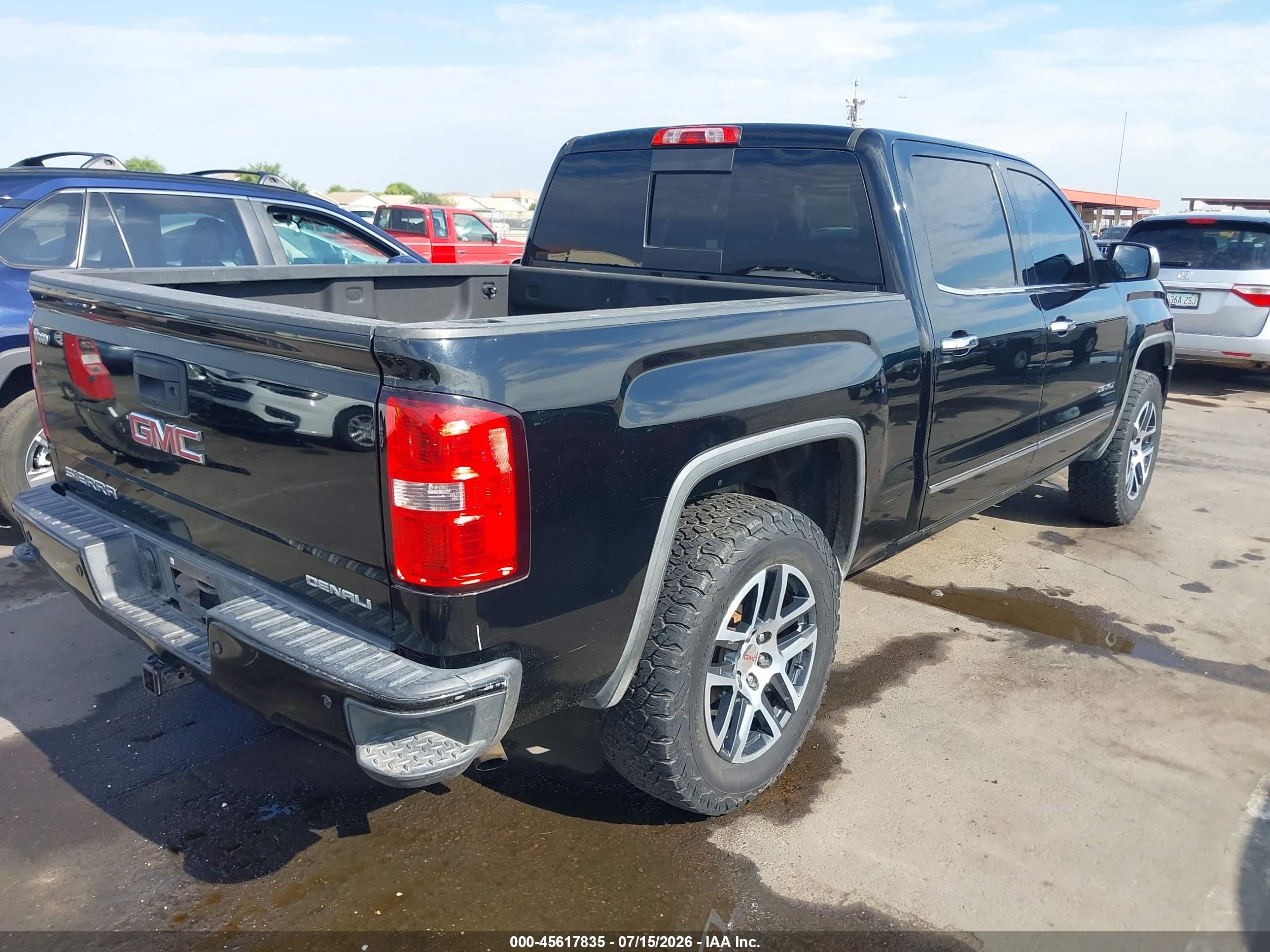 2015 Gmc Sierra 1500 Denali Black vin: 3GTU2WEJ6FG341990