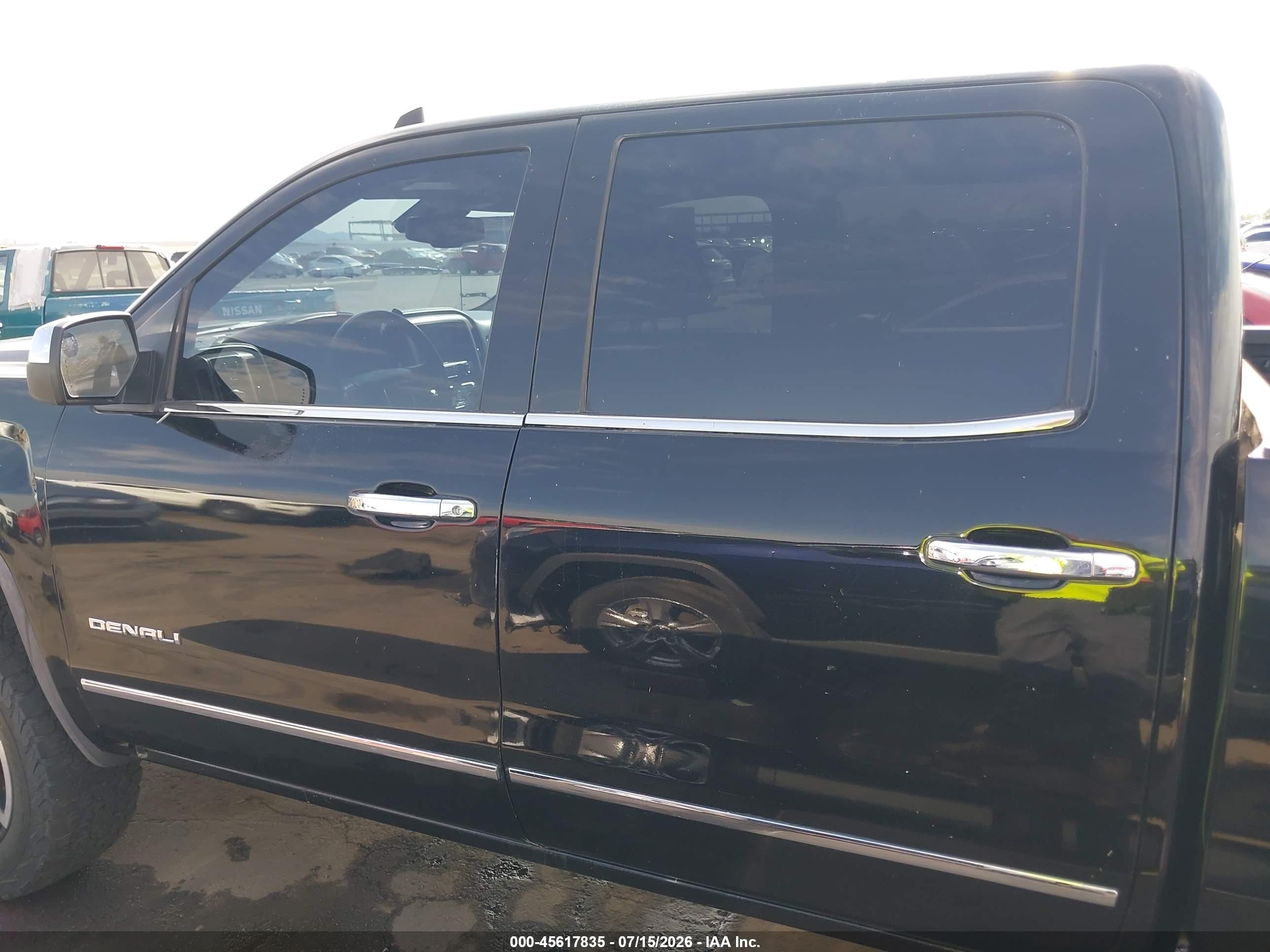 2015 Gmc Sierra 1500 Denali Black vin: 3GTU2WEJ6FG341990