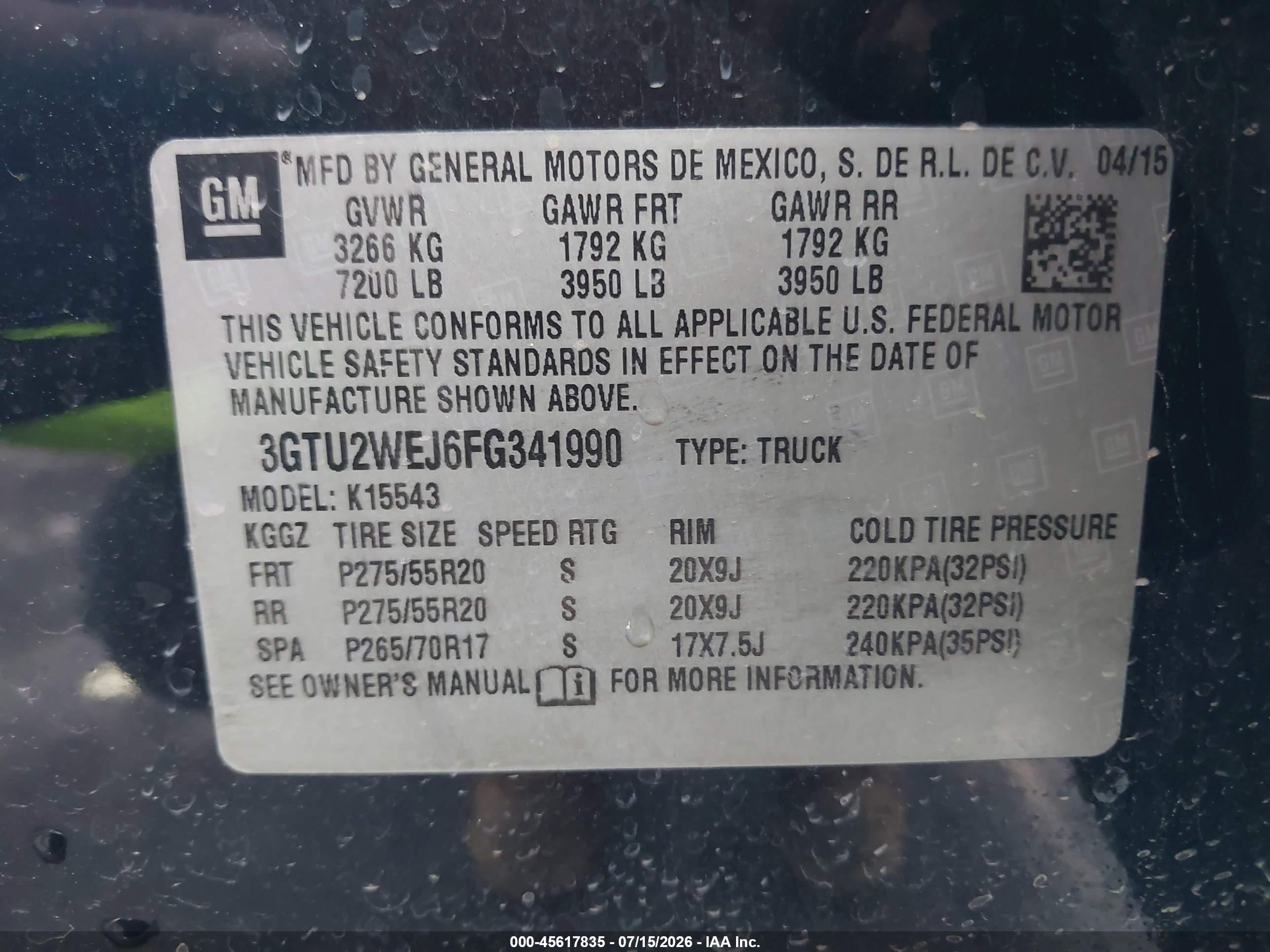 2015 Gmc Sierra 1500 Denali Black vin: 3GTU2WEJ6FG341990