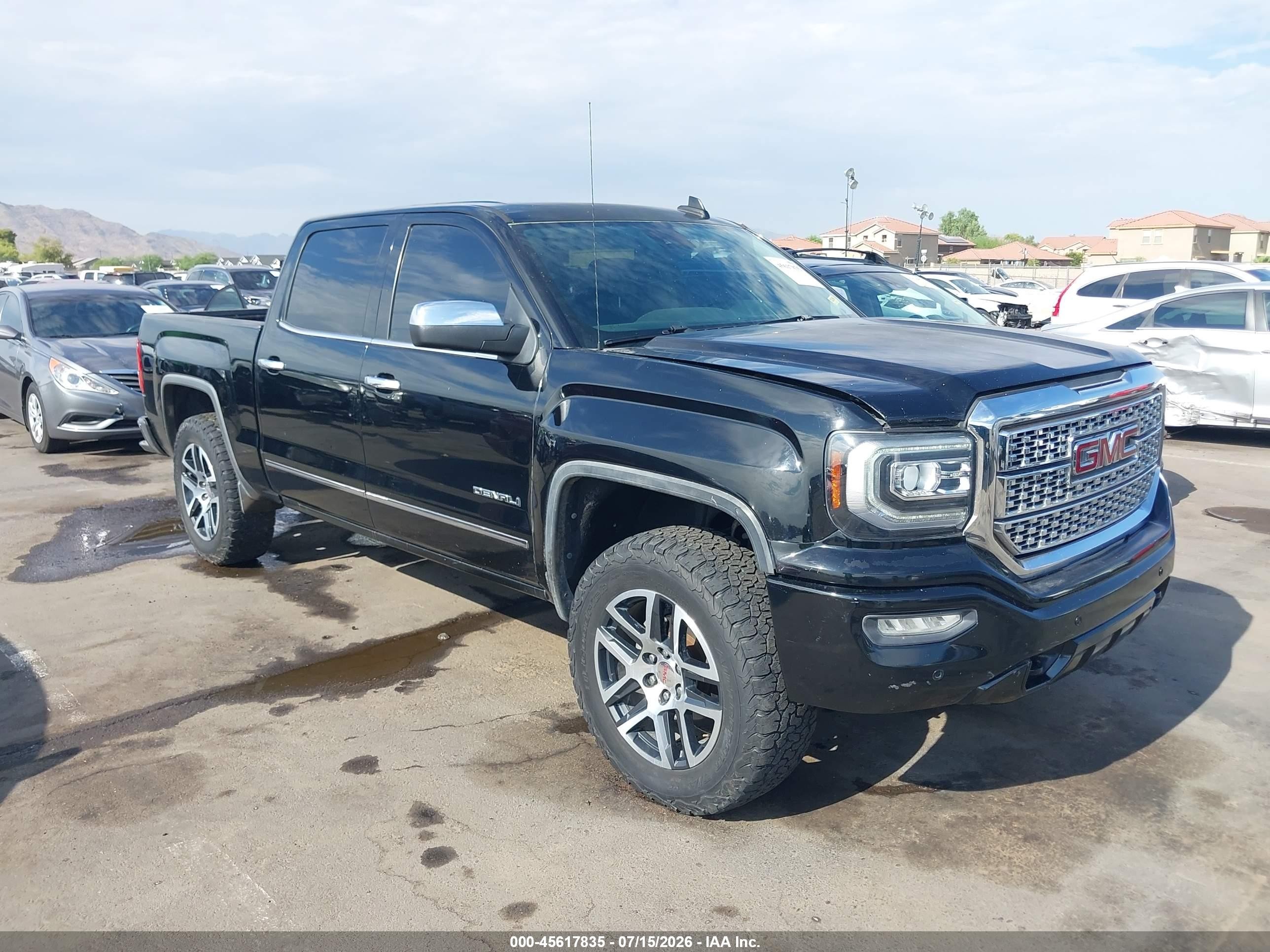 2015 Gmc Sierra 1500 Denali Black vin: 3GTU2WEJ6FG341990