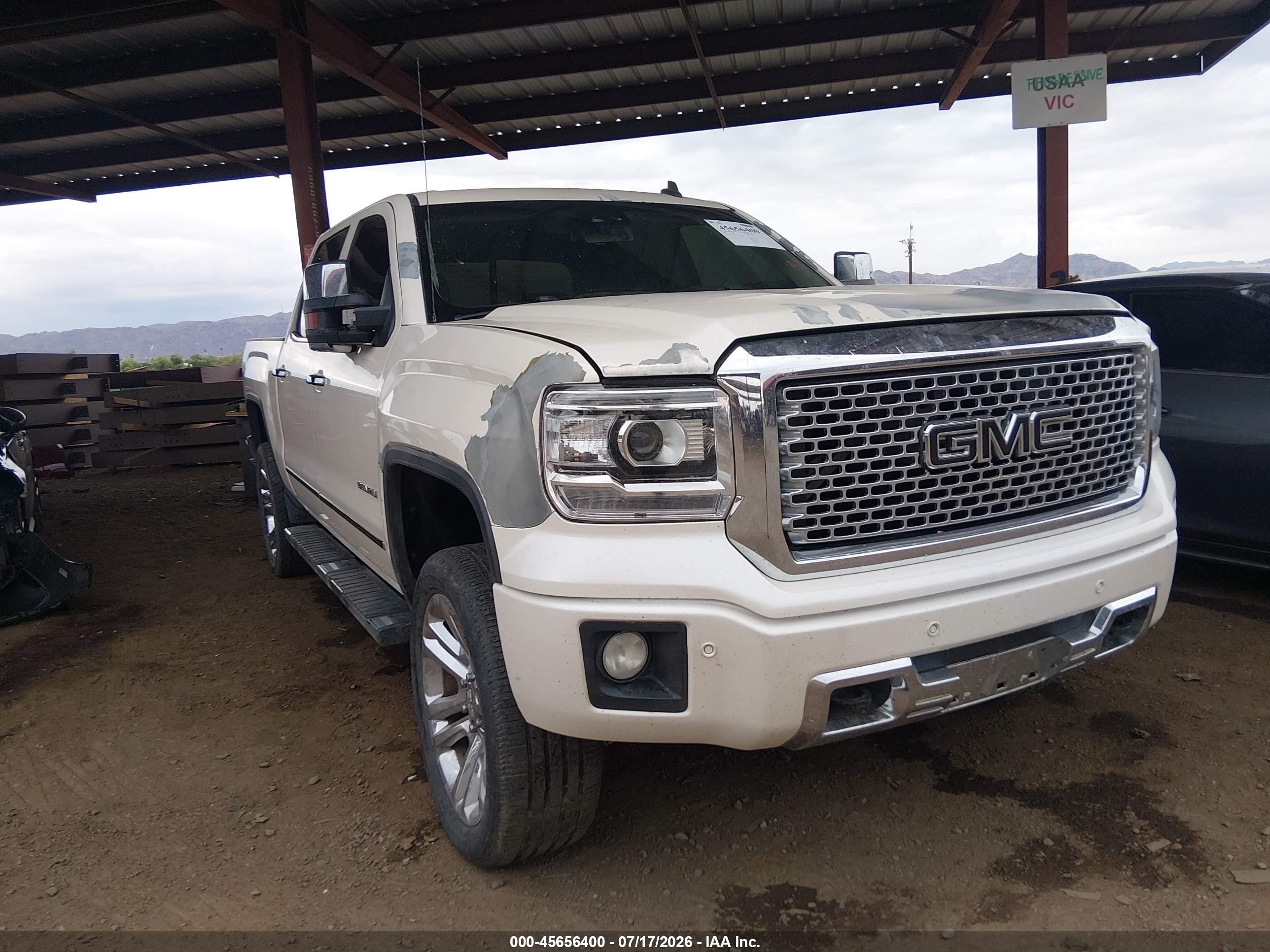 2014 Gmc Sierra 1500 Denali White vin: 3GTU2WEJ7EG517959