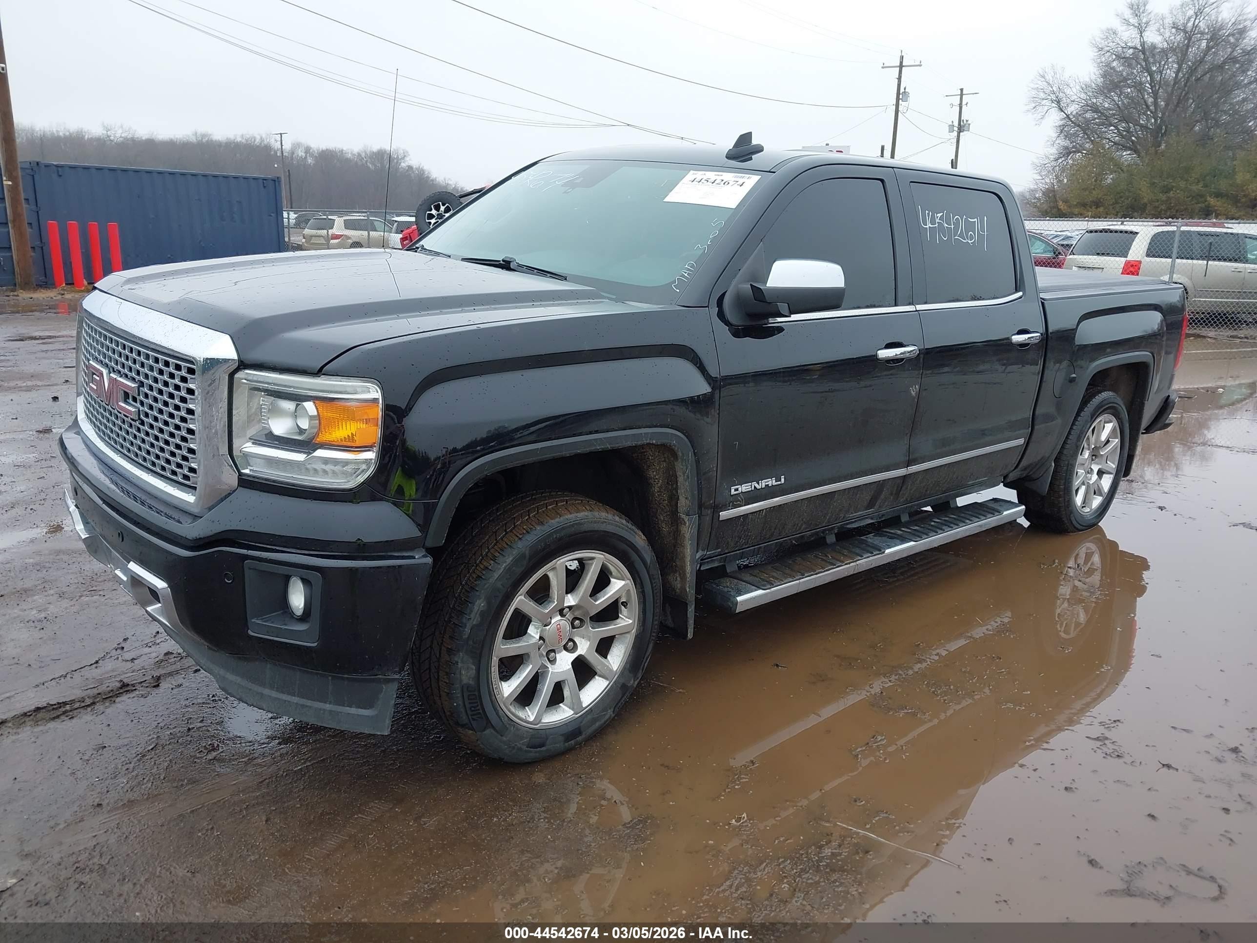 2015 Gmc Sierra 1500 Denali Black vin: 3GTU2WEJ7FG255409