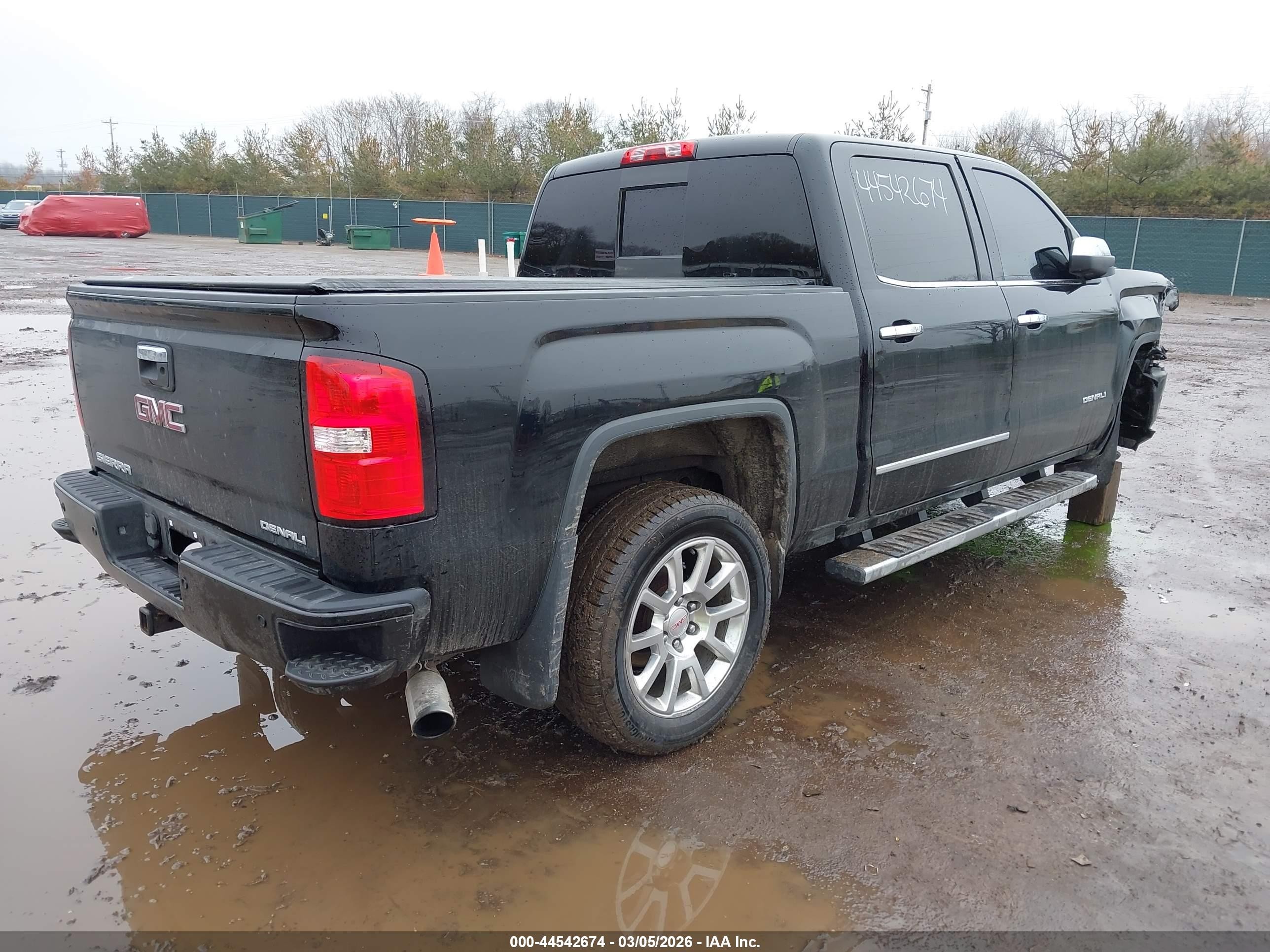 2015 Gmc Sierra 1500 Denali Black vin: 3GTU2WEJ7FG255409