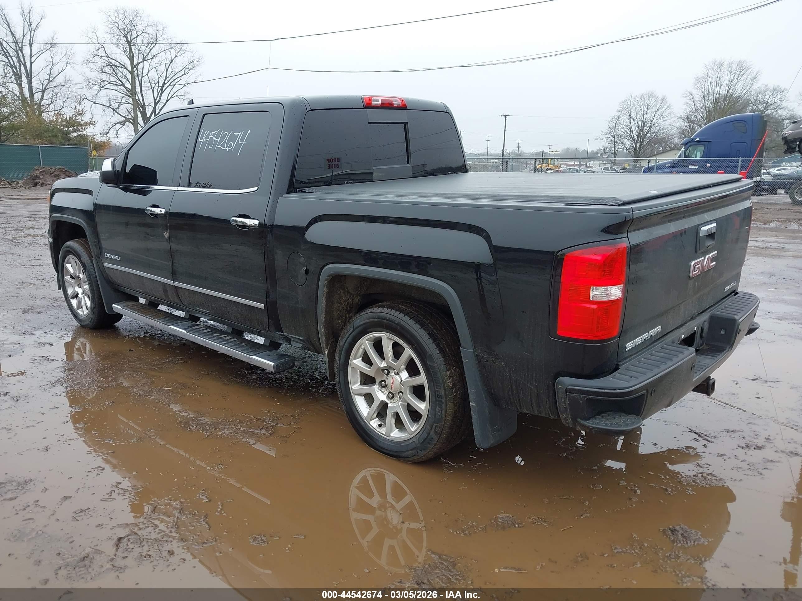 2015 Gmc Sierra 1500 Denali Black vin: 3GTU2WEJ7FG255409