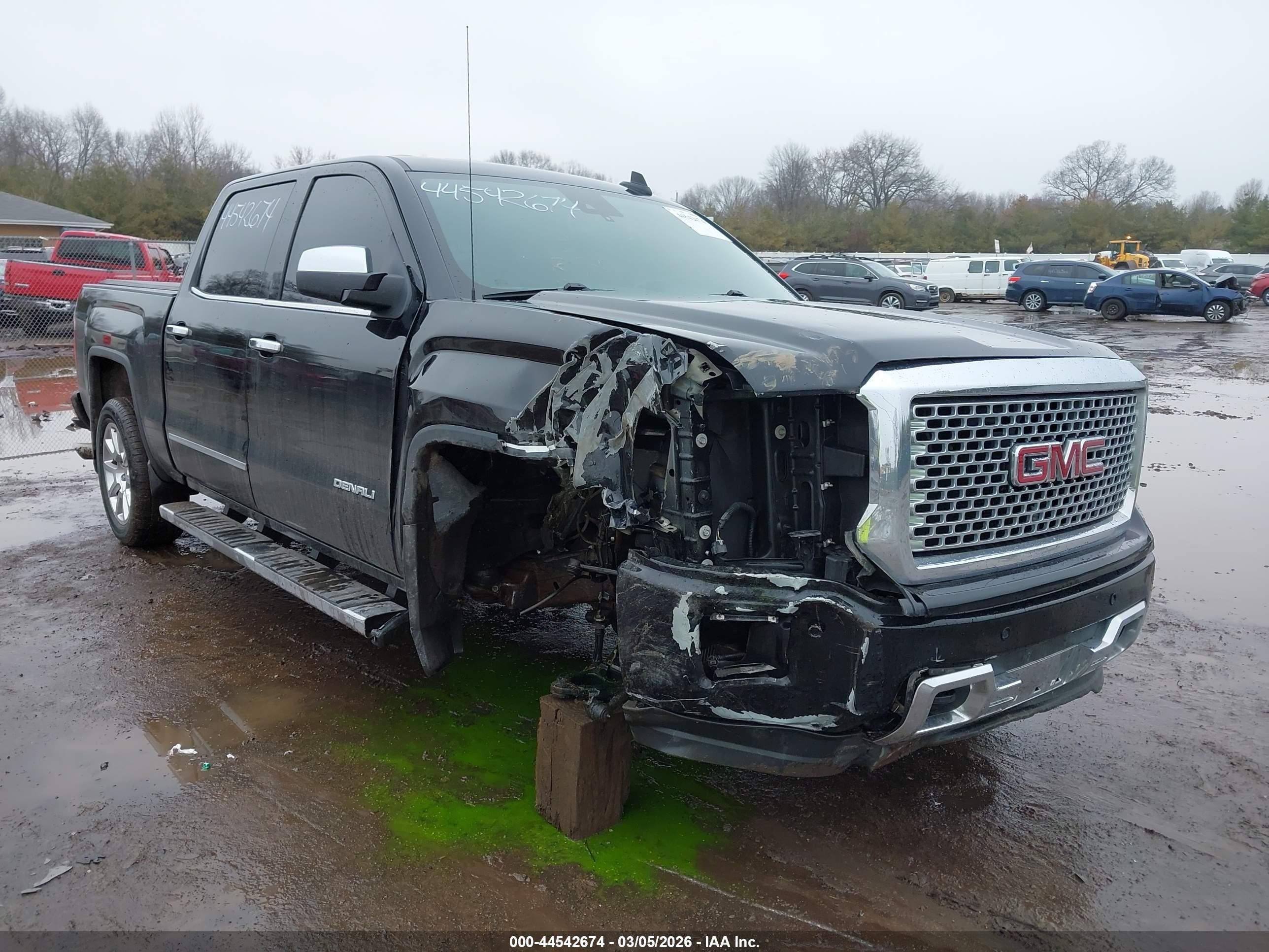 2015 Gmc Sierra 1500 Denali Black vin: 3GTU2WEJ7FG255409