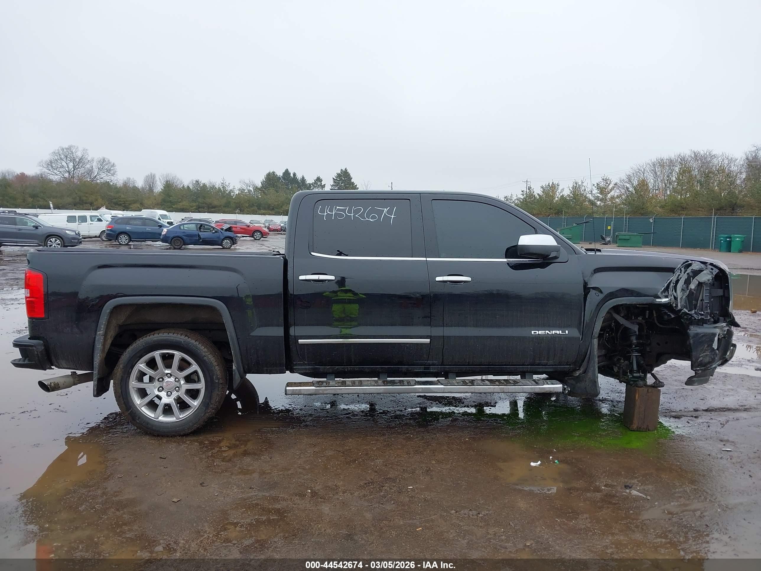 2015 Gmc Sierra 1500 Denali Black vin: 3GTU2WEJ7FG255409