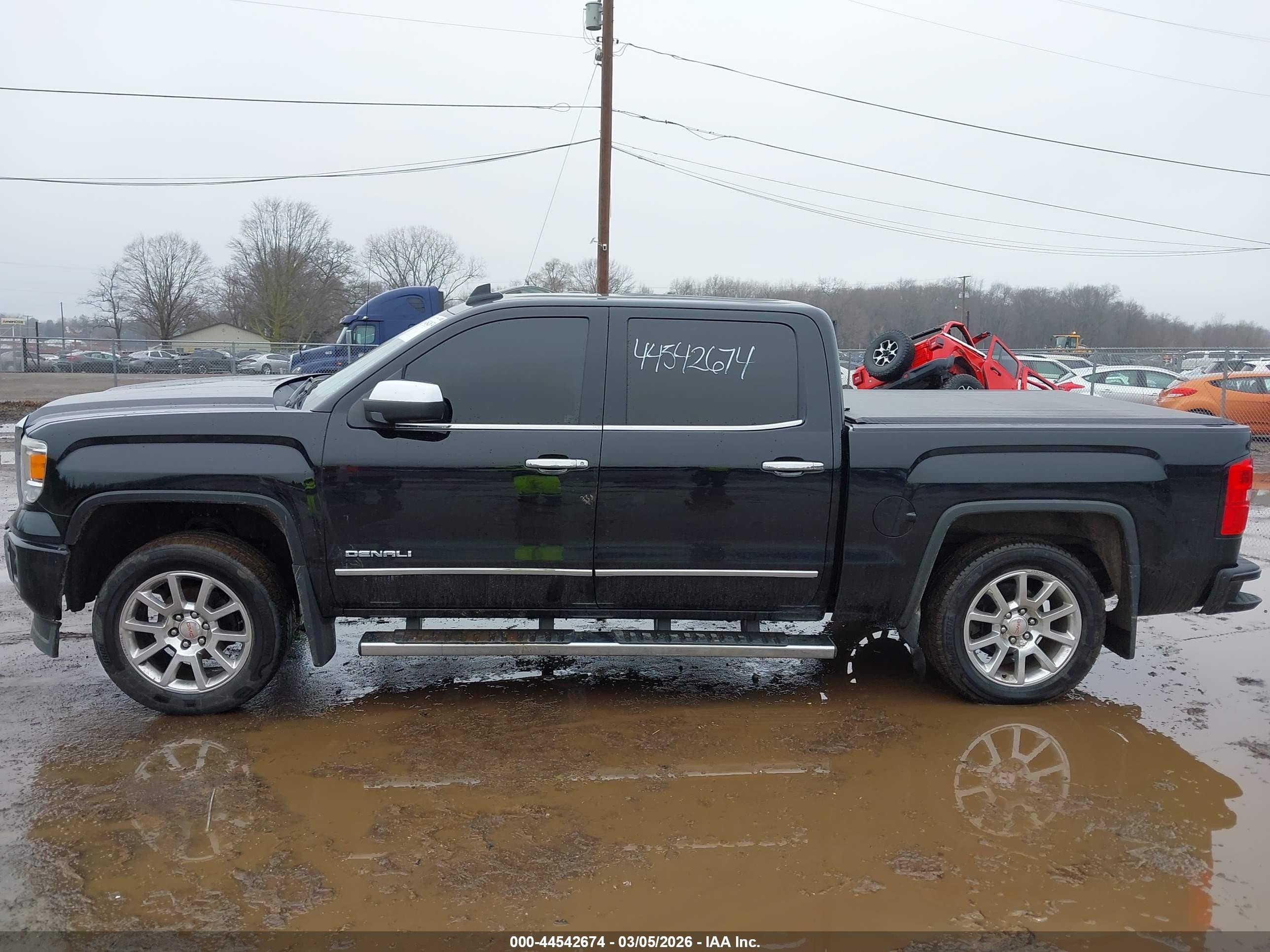 2015 Gmc Sierra 1500 Denali Black vin: 3GTU2WEJ7FG255409