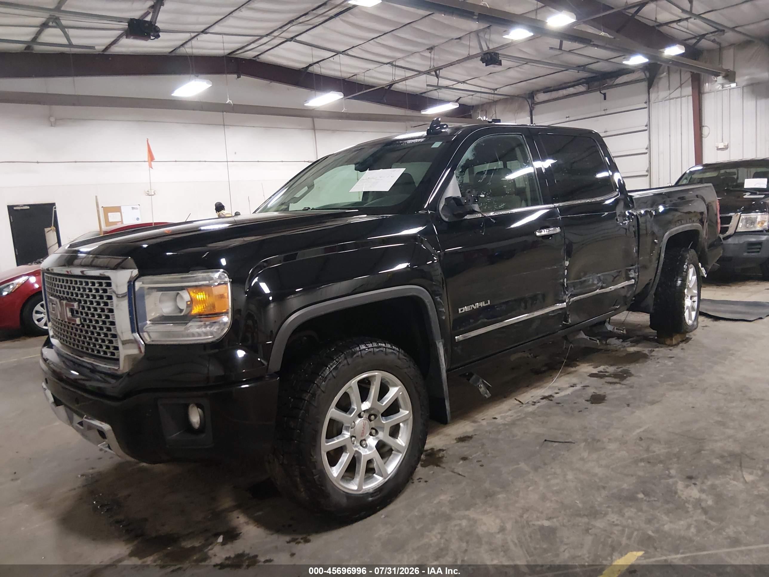 2015 Gmc Sierra 1500 Denali Black vin: 3GTU2WEJ7FG335714