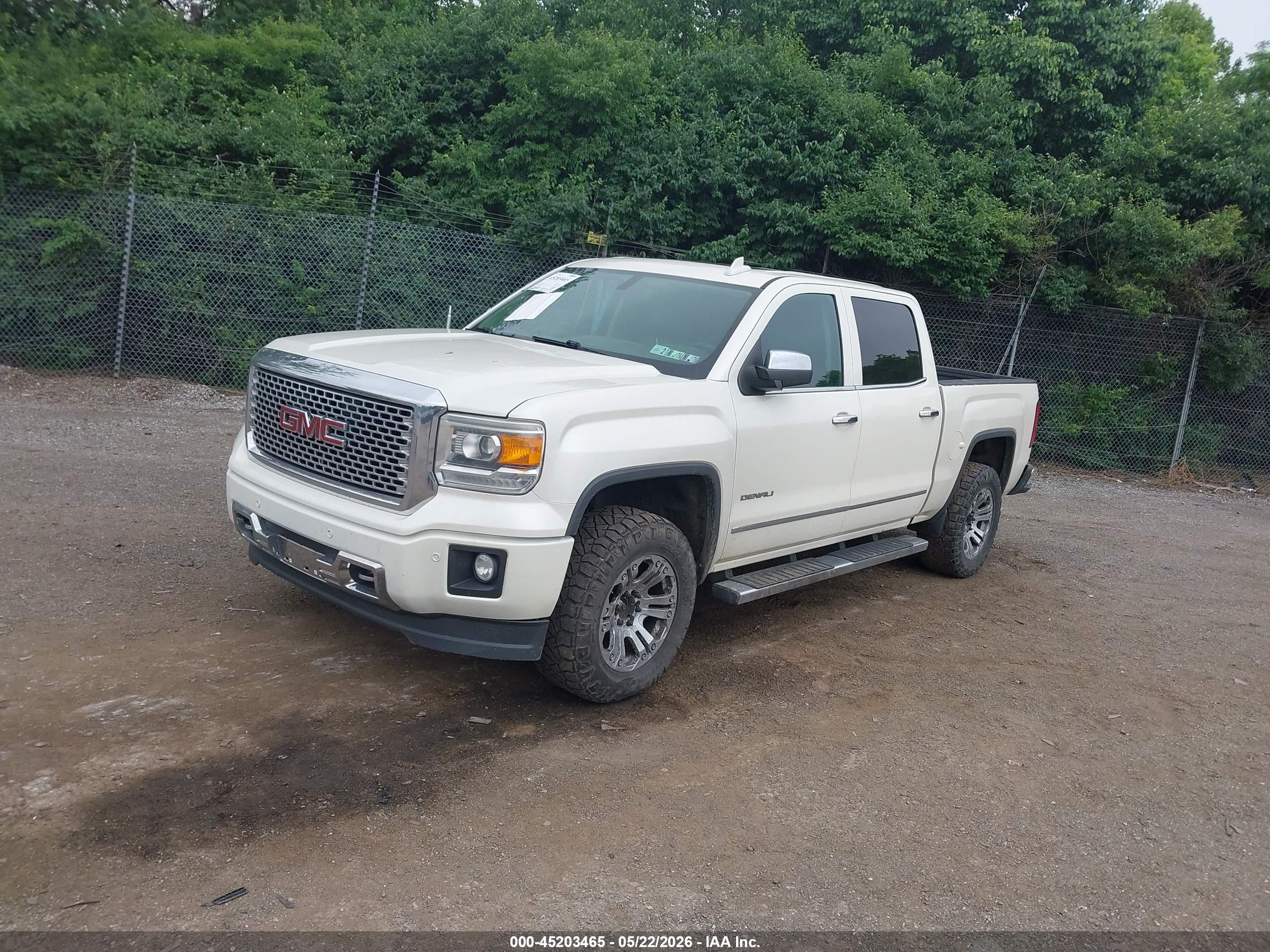 2015 Gmc Sierra K1500 Denali White vin: 3GTU2WEJ7FG374237