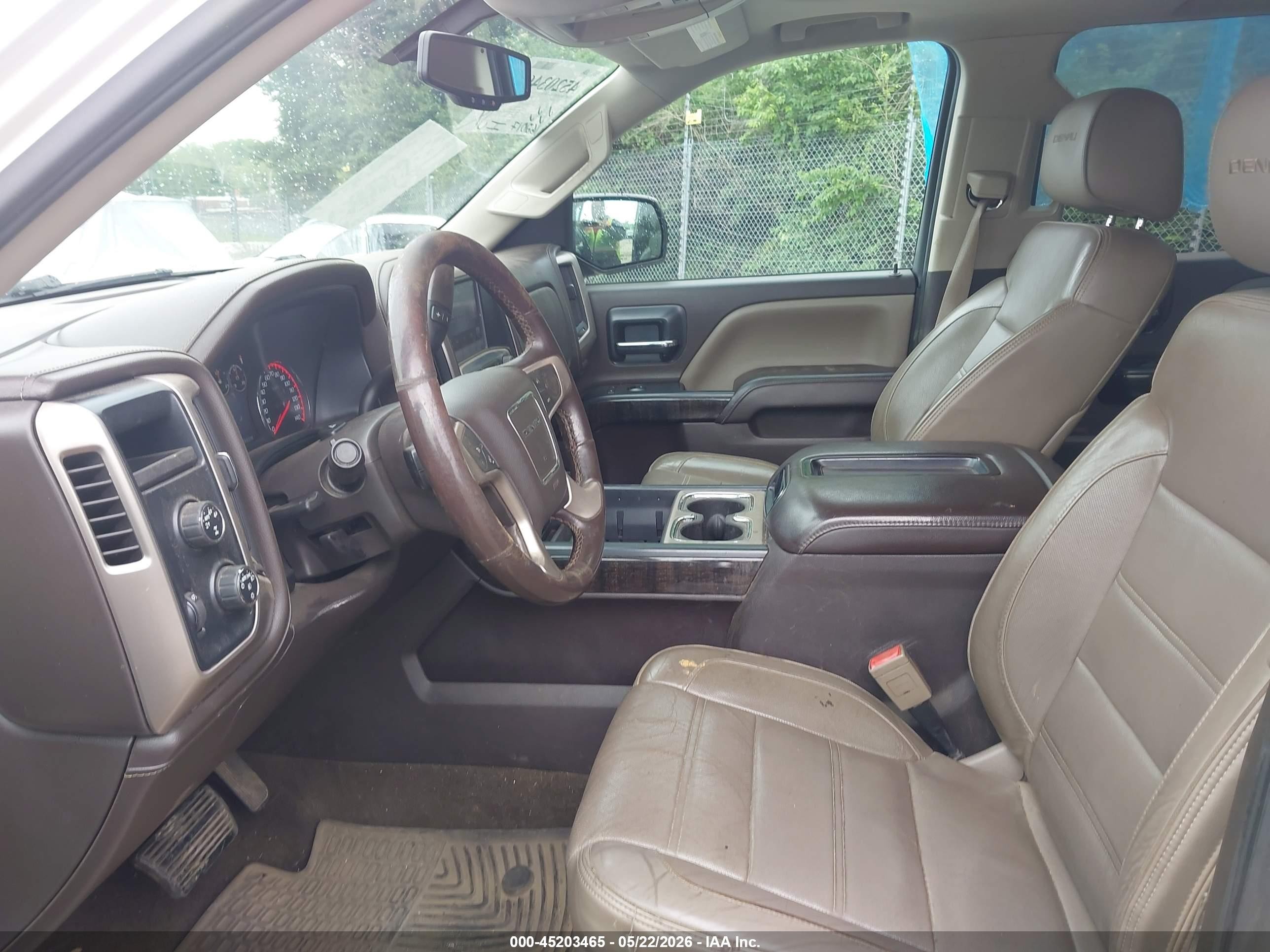 2015 Gmc Sierra K1500 Denali White vin: 3GTU2WEJ7FG374237