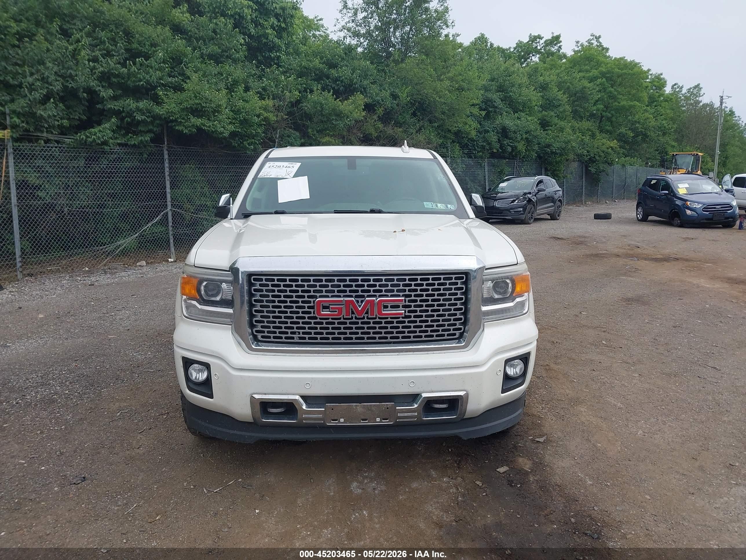 2015 Gmc Sierra K1500 Denali White vin: 3GTU2WEJ7FG374237