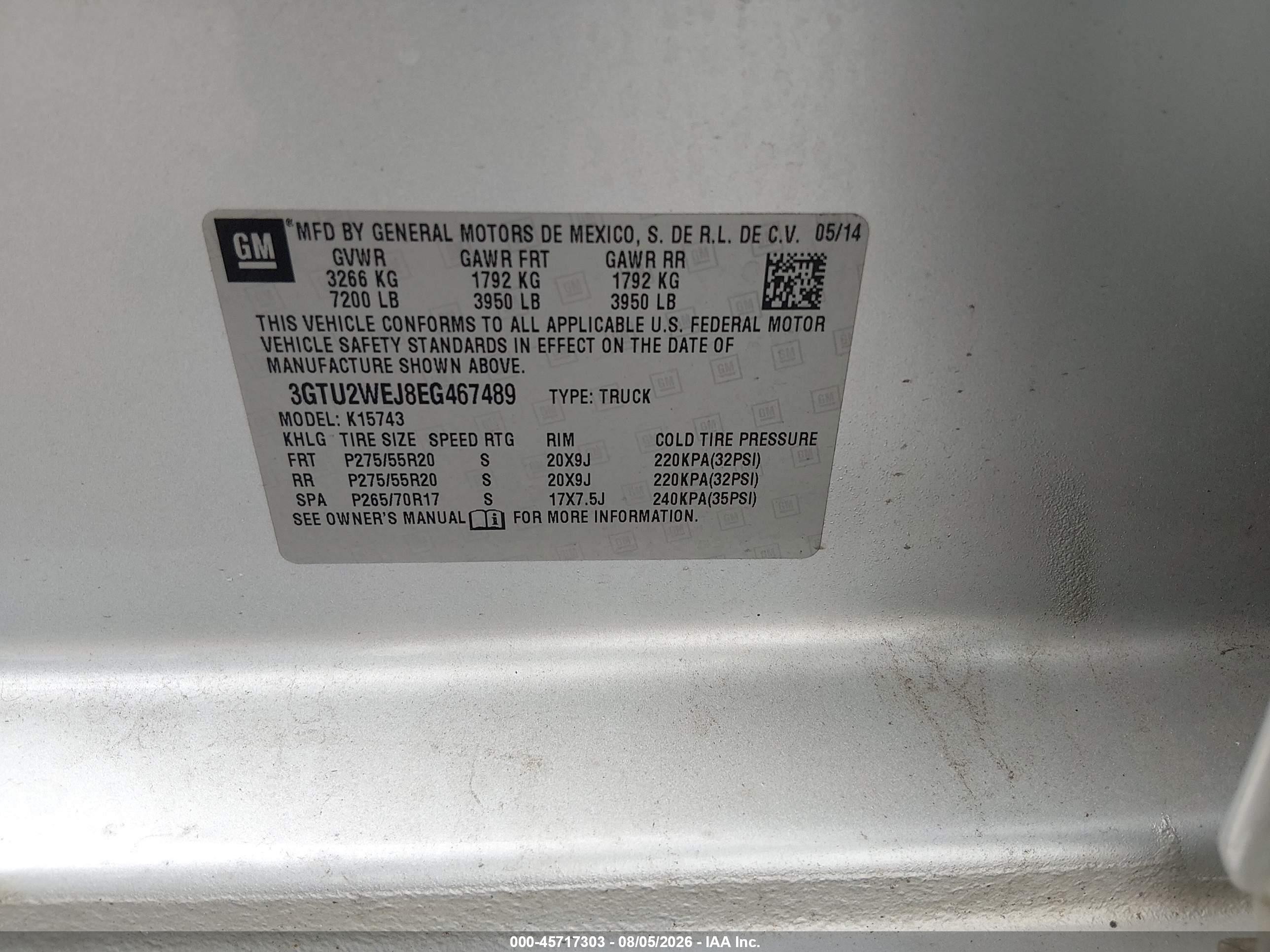 2014 Gmc Sierra 1500 Denali Gray vin: 3GTU2WEJ8EG467489