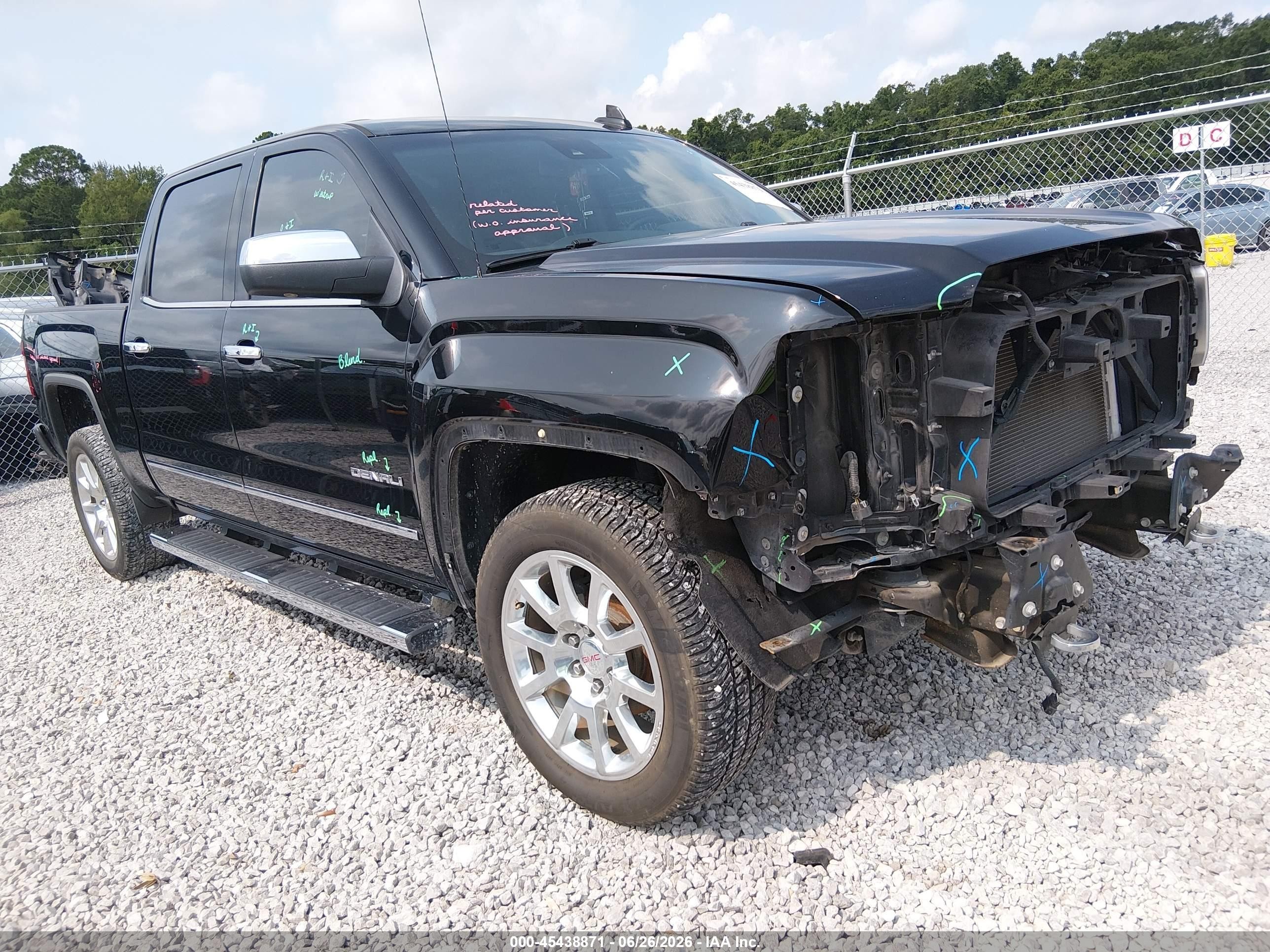2015 Gmc Sierra 1500 Denali Black vin: 3GTU2WEJ8FG215243