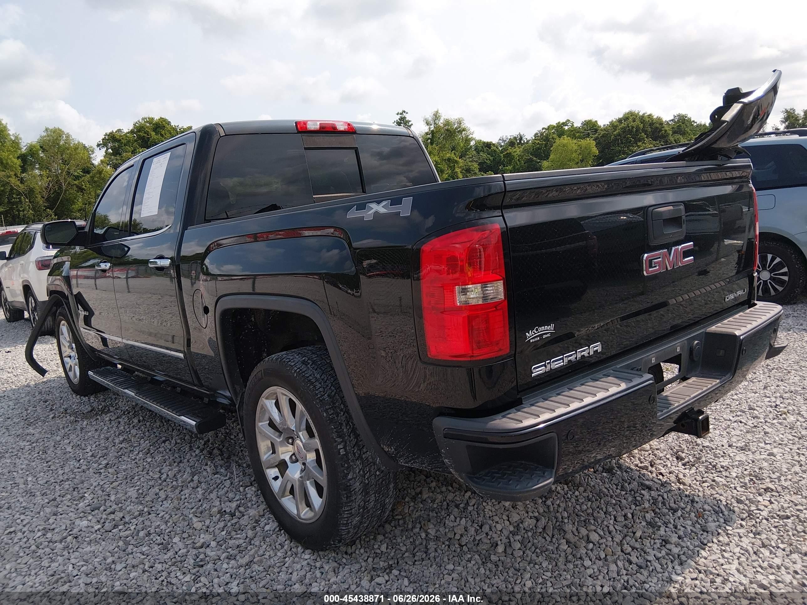 2015 Gmc Sierra 1500 Denali Black vin: 3GTU2WEJ8FG215243