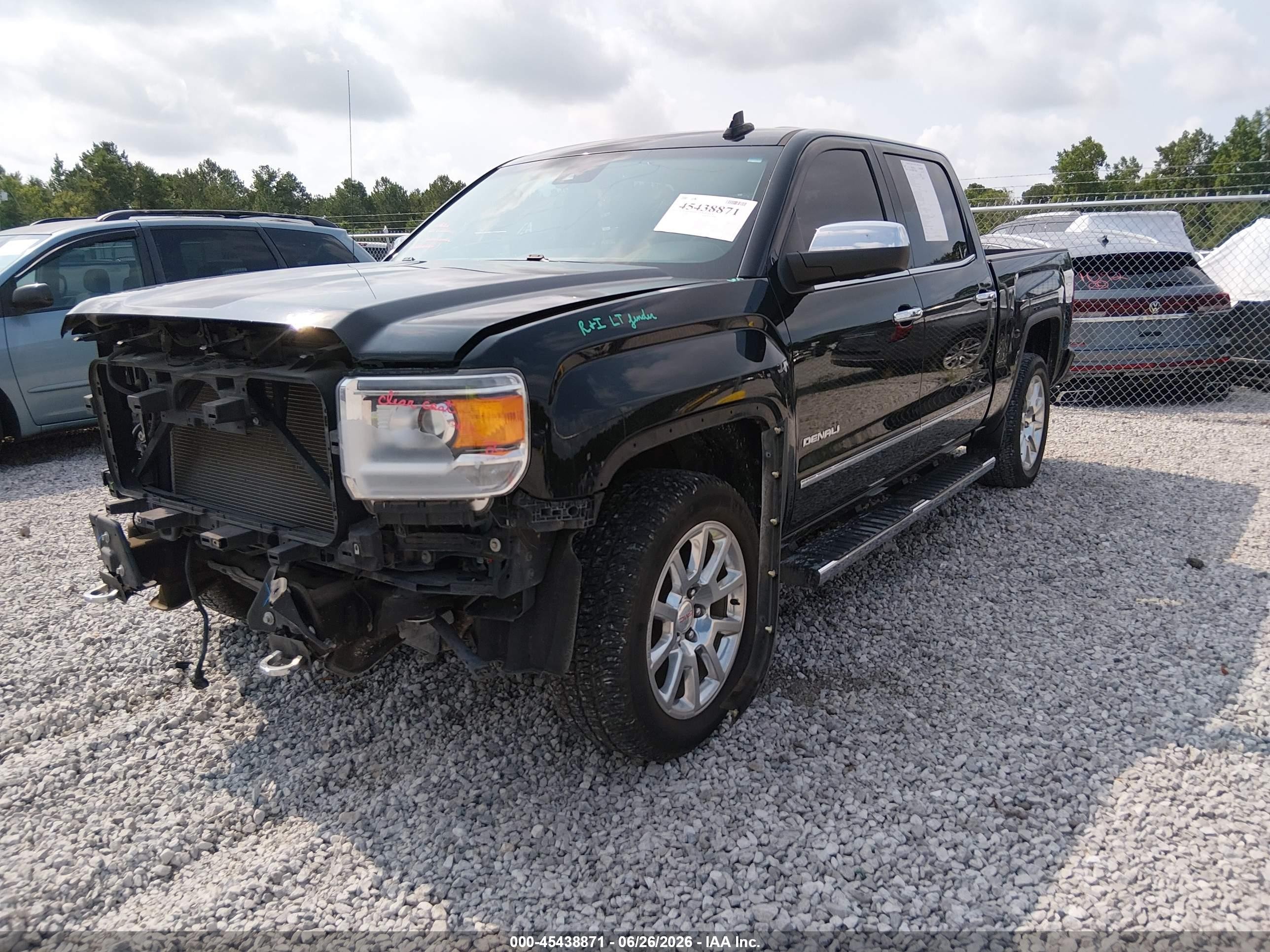 2015 Gmc Sierra 1500 Denali Black vin: 3GTU2WEJ8FG215243