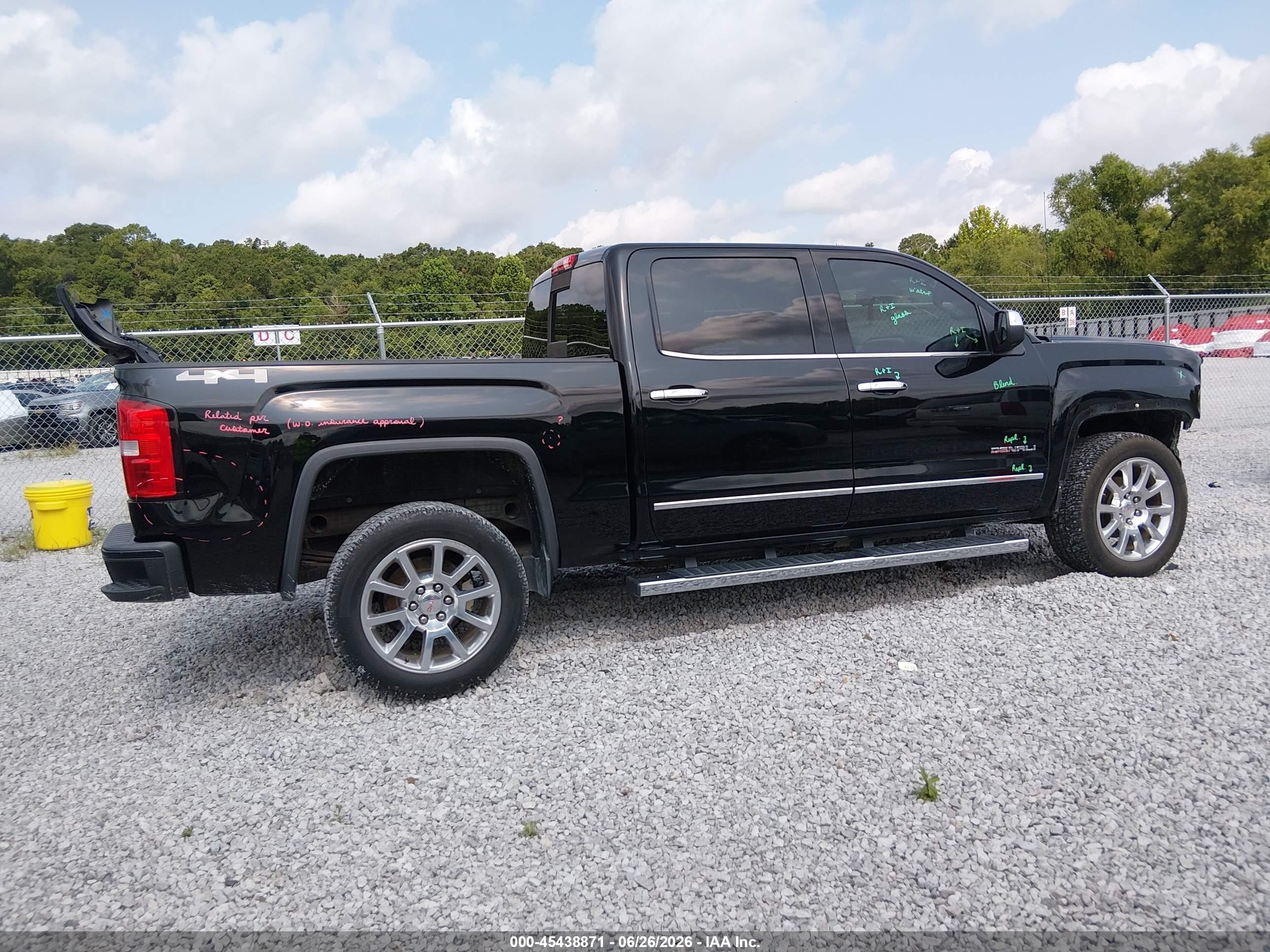 2015 Gmc Sierra 1500 Denali Black vin: 3GTU2WEJ8FG215243