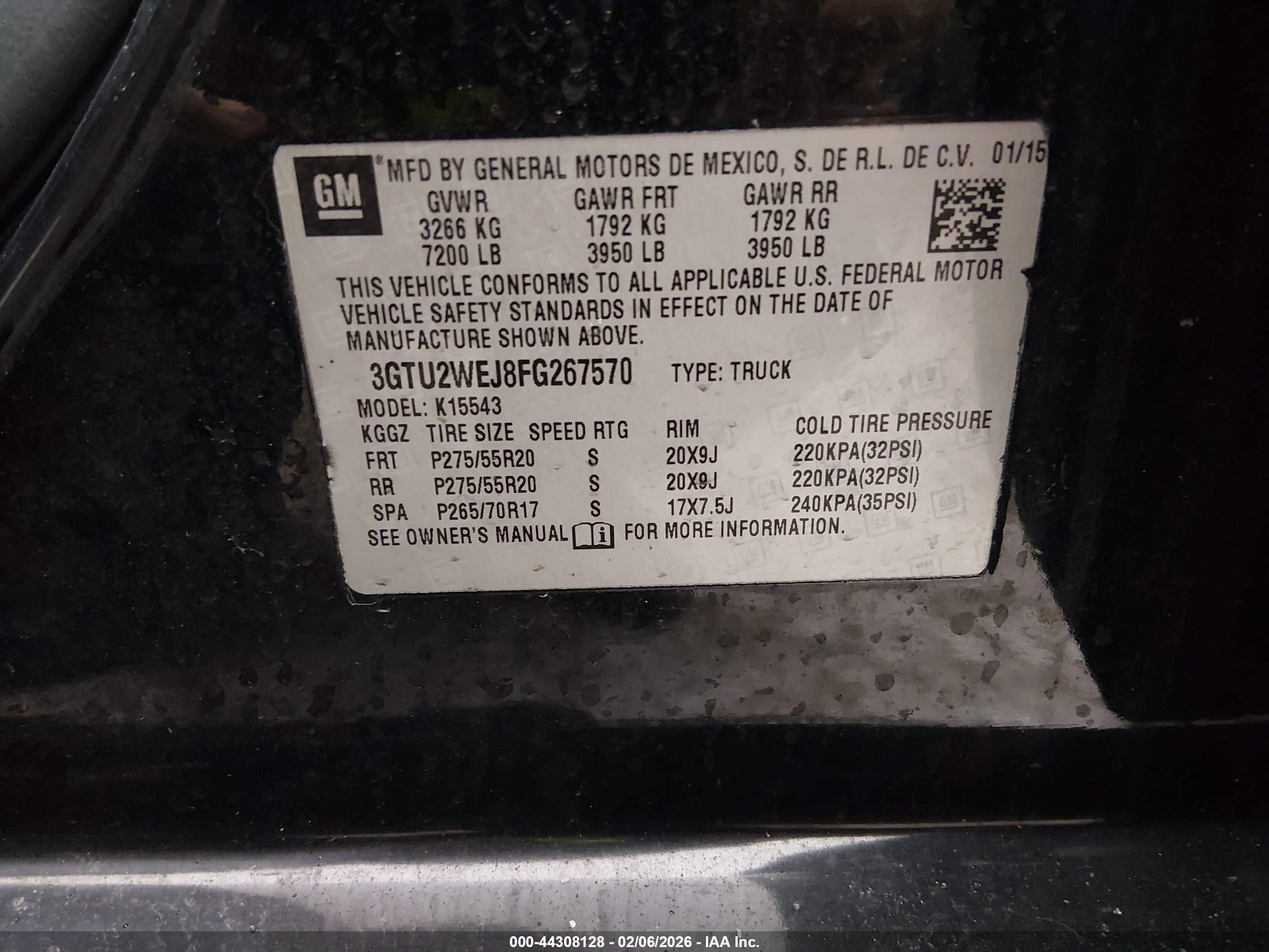 2015 Gmc Sierra 1500 Denali Черный vin: 3GTU2WEJ8FG267570