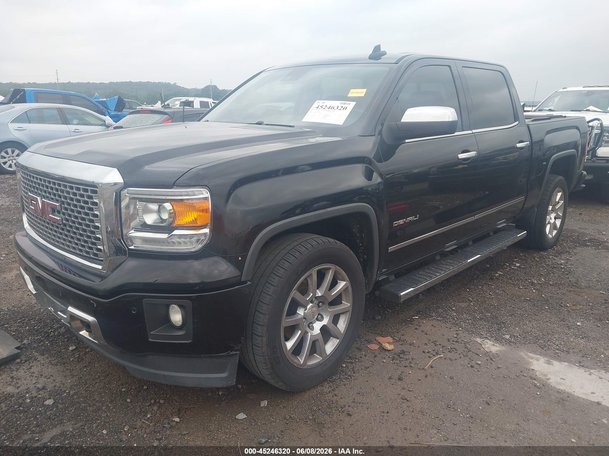 2015 Gmc Sierra 1500 Denali Black vin: 3GTU2WEJ8FG402966
