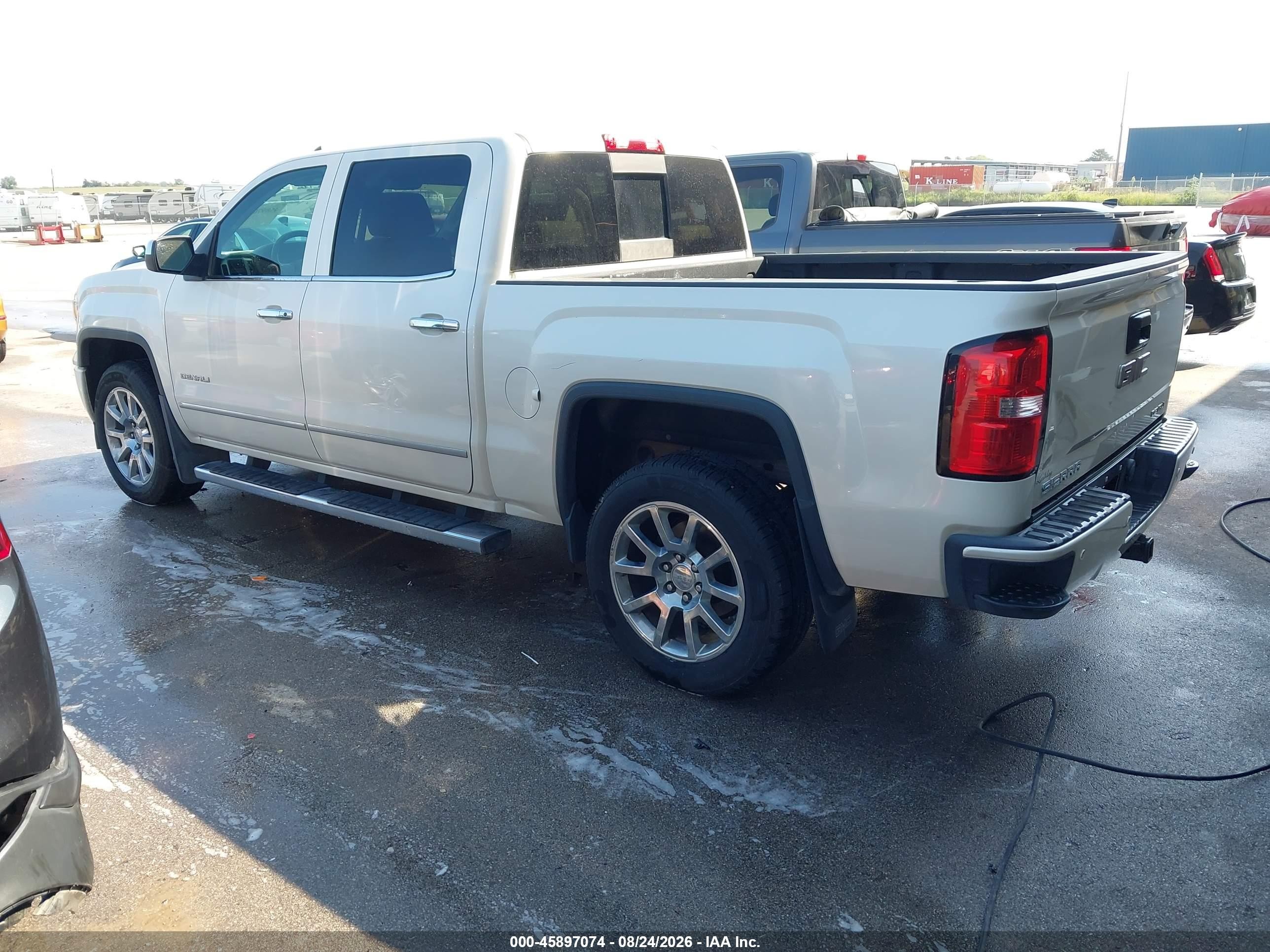2014 Gmc Sierra 1500 Denali White vin: 3GTU2WEJ9EG434758