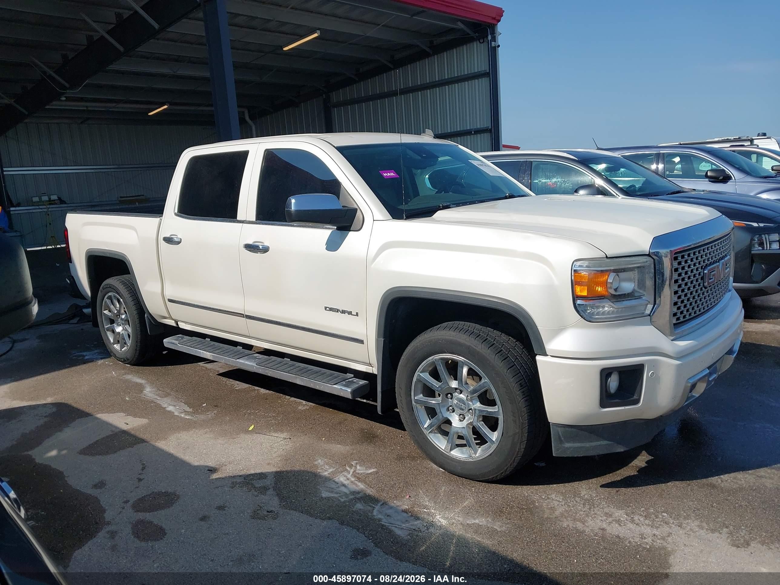 2014 Gmc Sierra 1500 Denali White vin: 3GTU2WEJ9EG434758