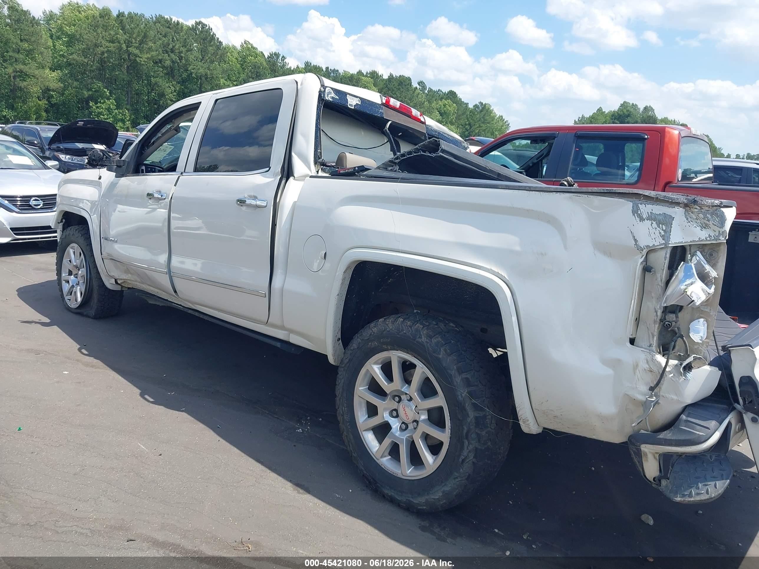 2015 Gmc Sierra 1500 Denali White vin: 3GTU2WEJ9FG169471