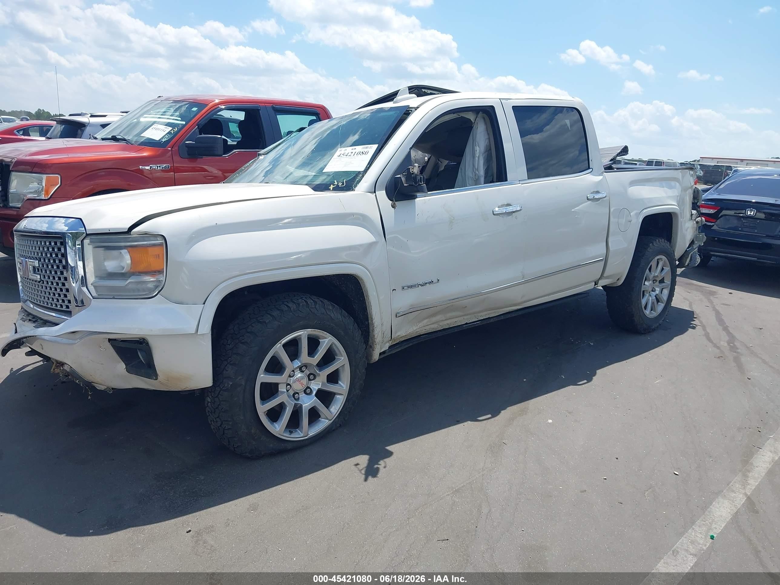 2015 Gmc Sierra 1500 Denali White vin: 3GTU2WEJ9FG169471